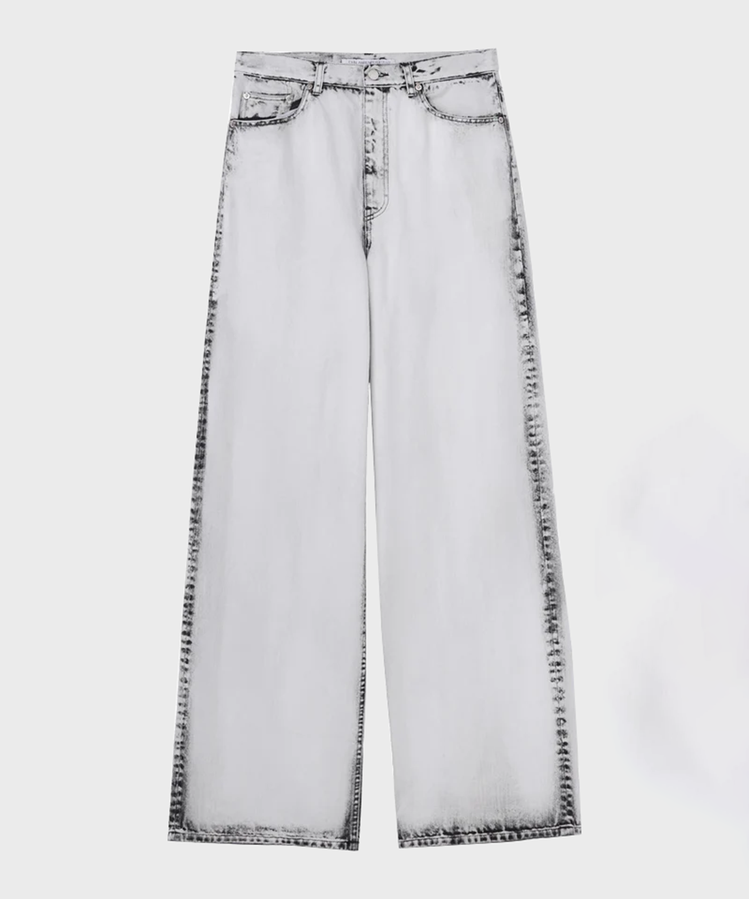 JOHN LAWRENCE SULLIVAN | BLEACHED DENIM WIDE PANTS