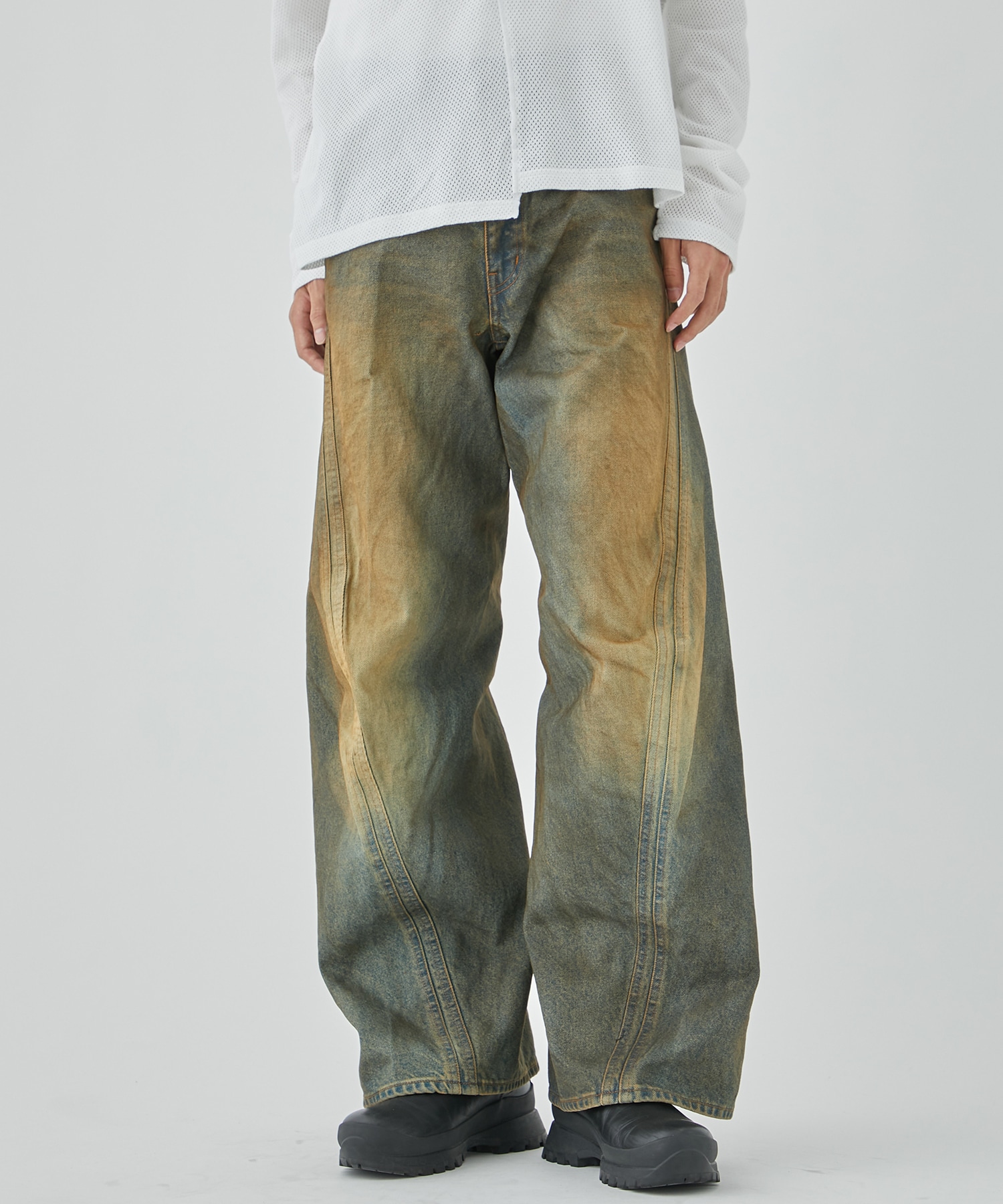 RIGID DENIM WIDE PANTS｜JOHN LAWRENCE SULLIVAN