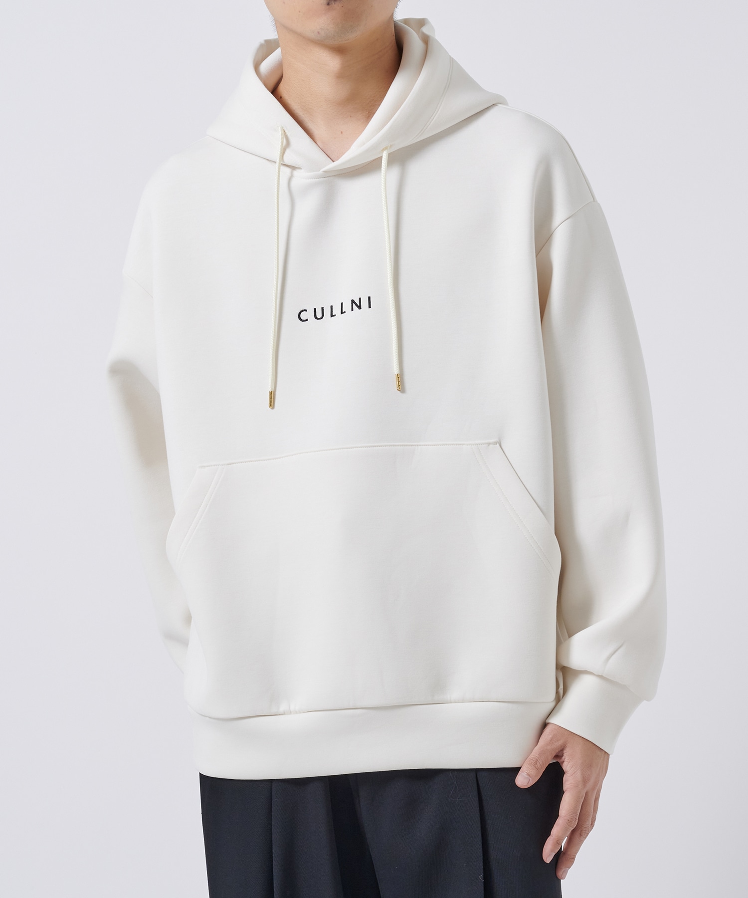 CULLNI Logo Embroidery Double Knit Hoodie