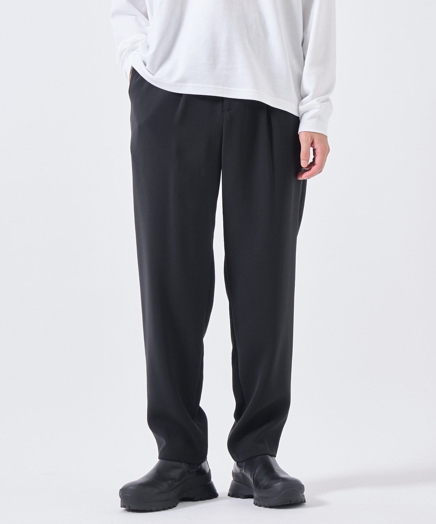 CRYSTAL PLEATS PANTS(1 BLACK): LiNoH: MENS｜ STUDIOUS ONLINE公式通販サイト