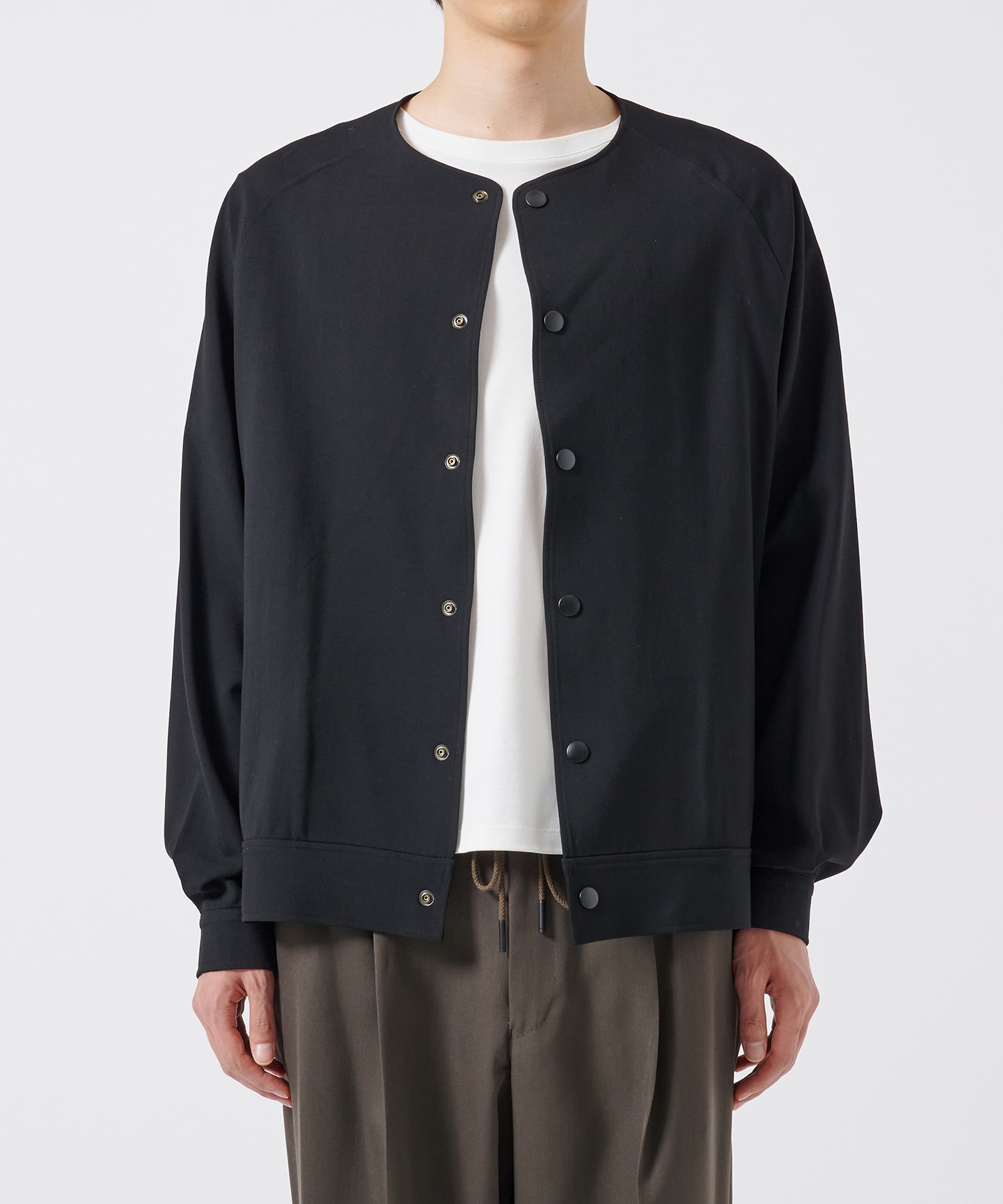 RERACS COLLARLESS RAGLAN BLOUSON