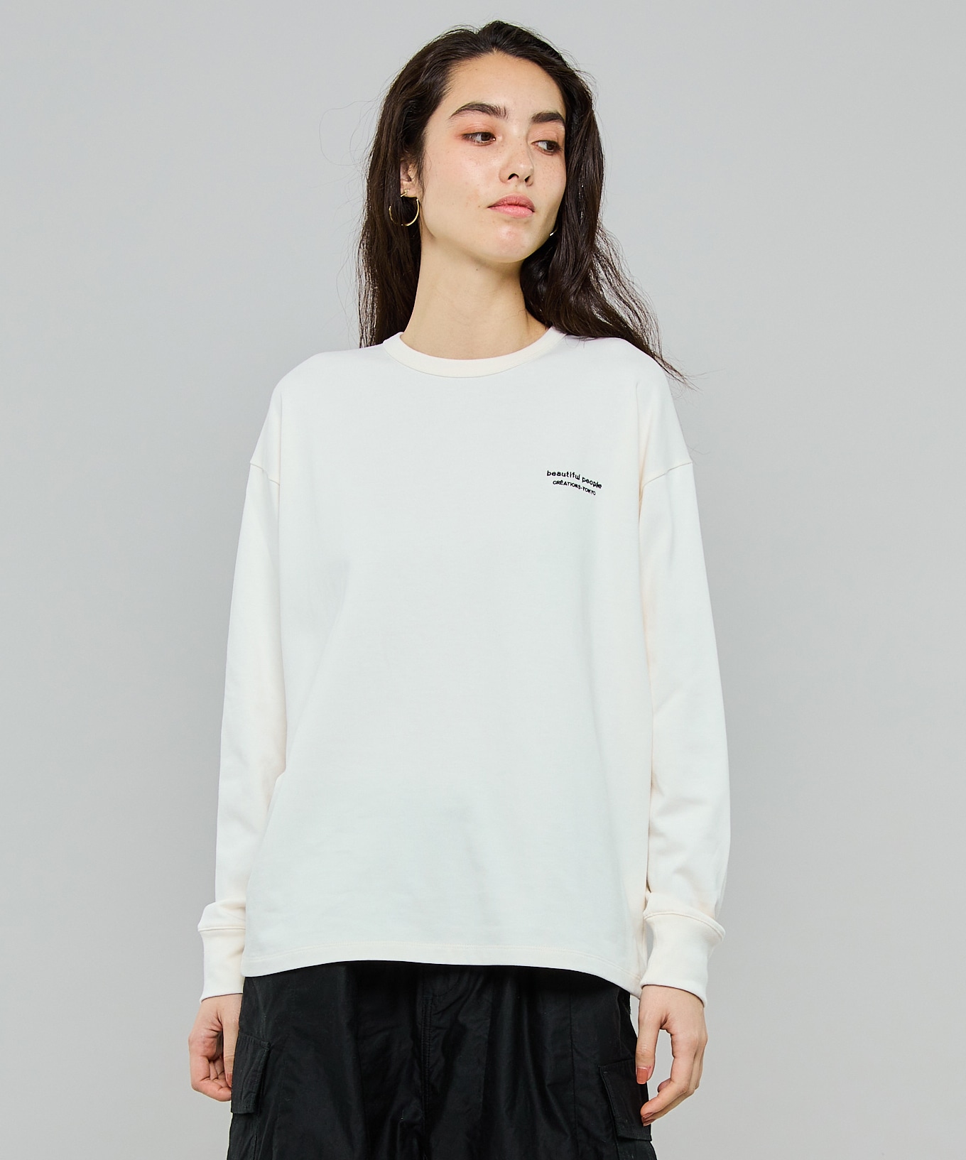 高級感 スビンピマジャージーbpロゴロングTシャツ people beautiful ...