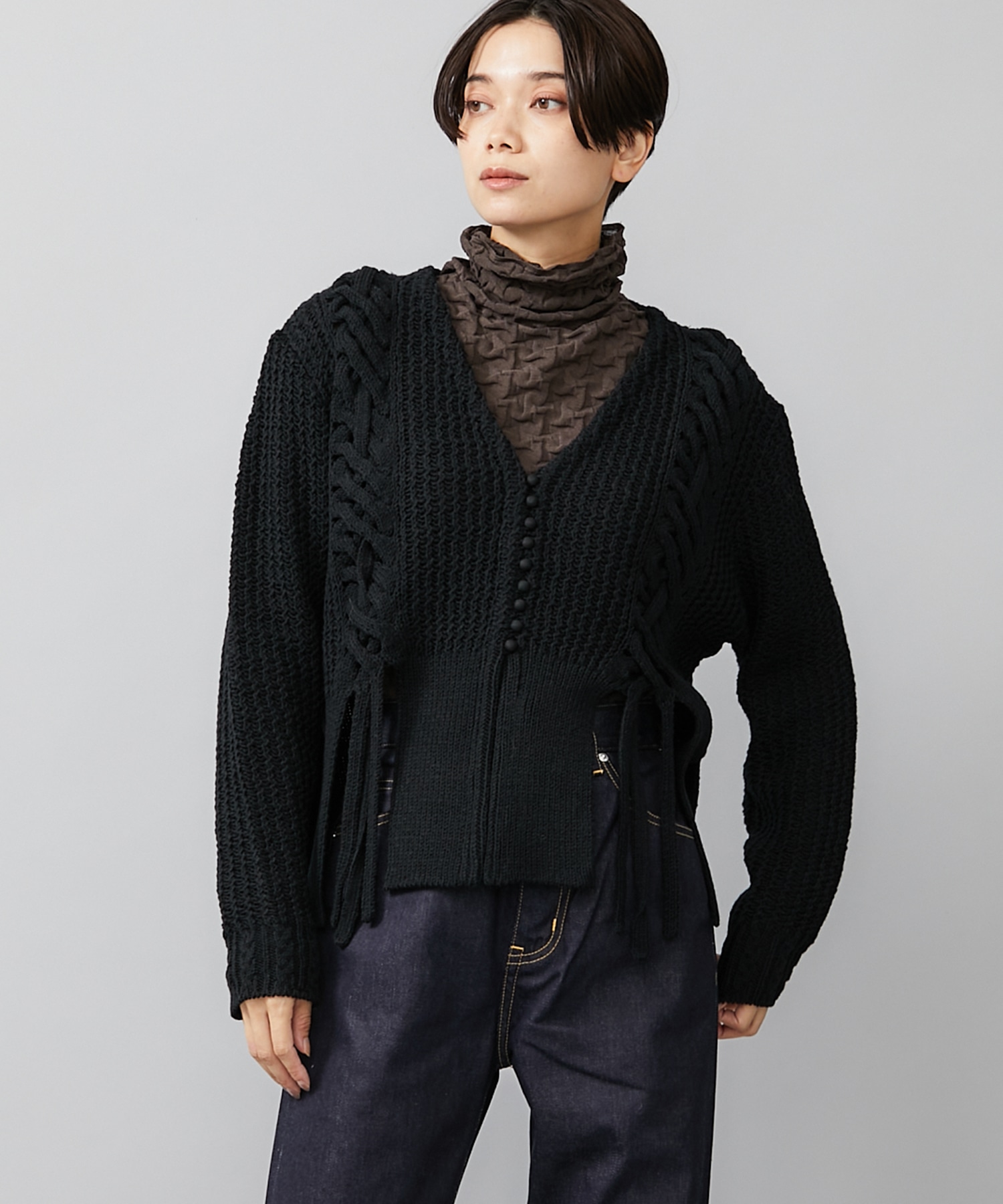 早期予約・新じゃが 21SS MALAMUTE braid slit cardigan - 通販 - www