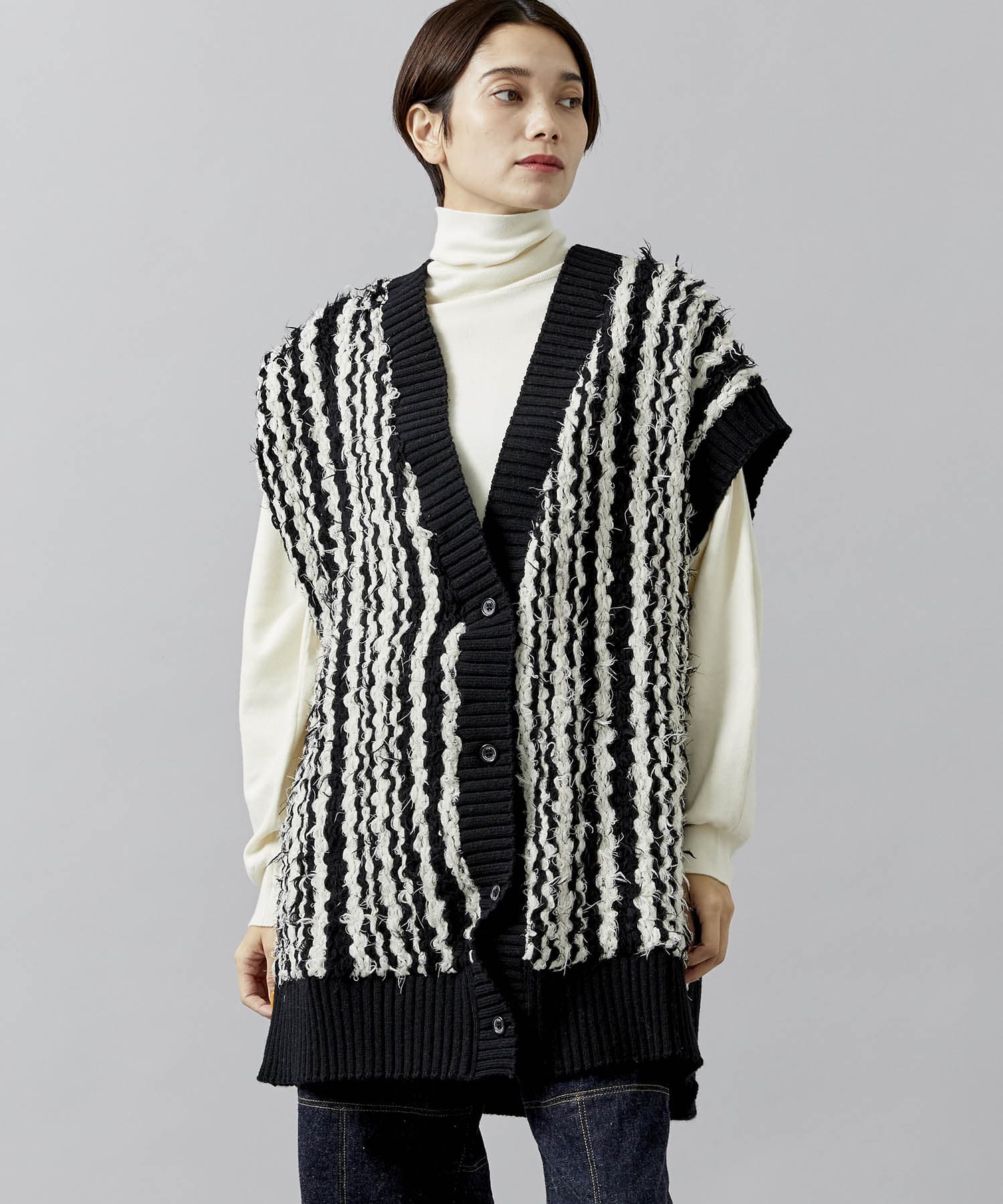 最終値下22AW新作rito structure Inlay Knit Vest 直売廉価 www