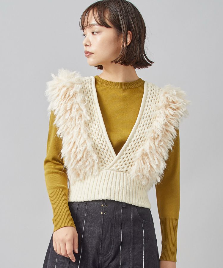 ショップを選択する leinwande Patchwork Fringe Top ベスト/ジレ ...
