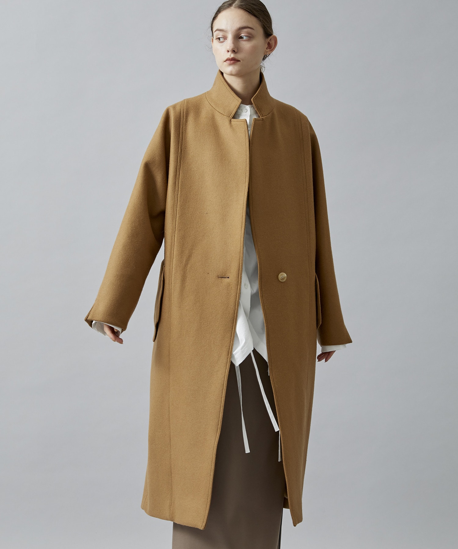 別注dolman sleeve wool coat｜STUDIOUS