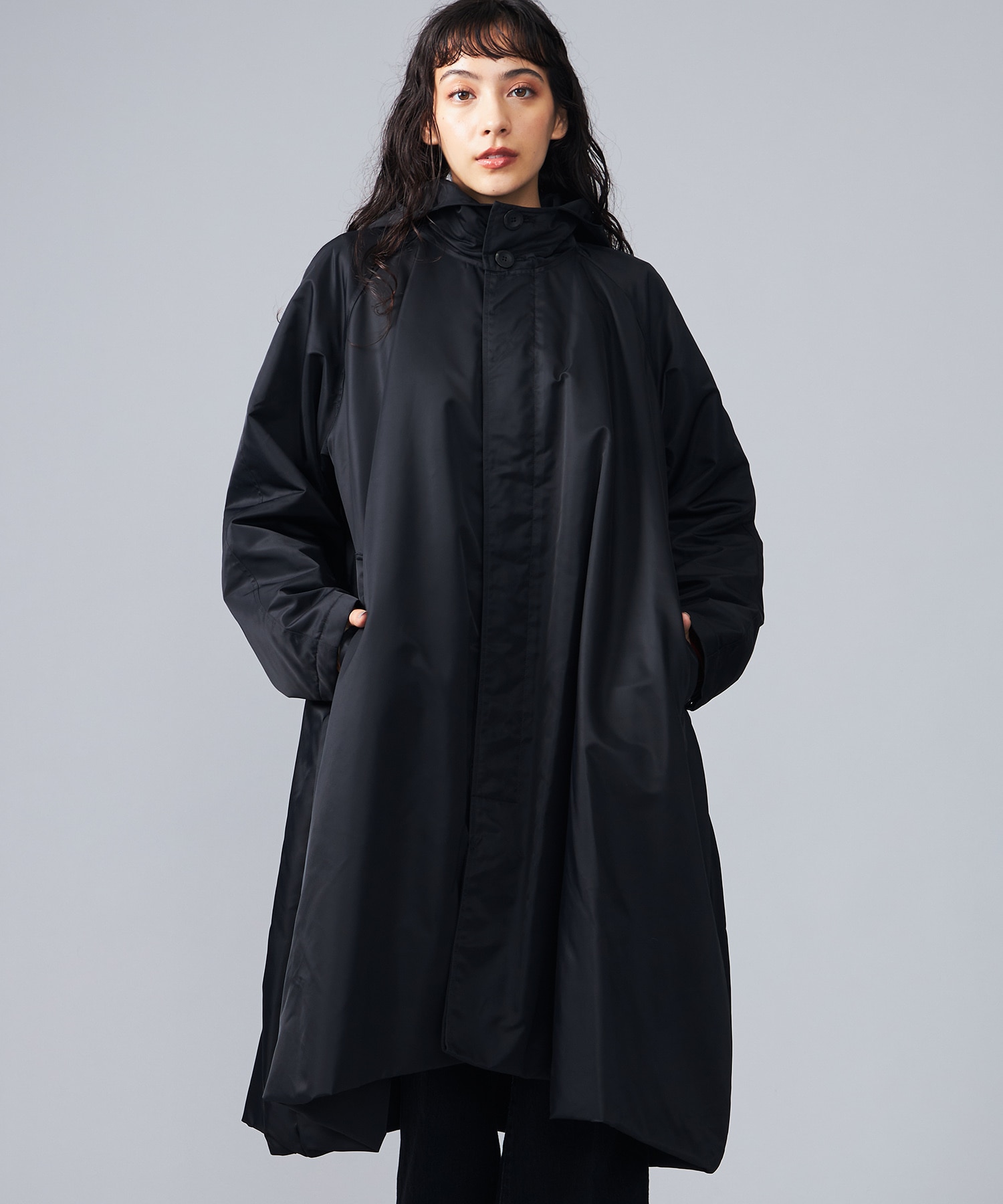 IIROT Nylon Satin Patted Coat