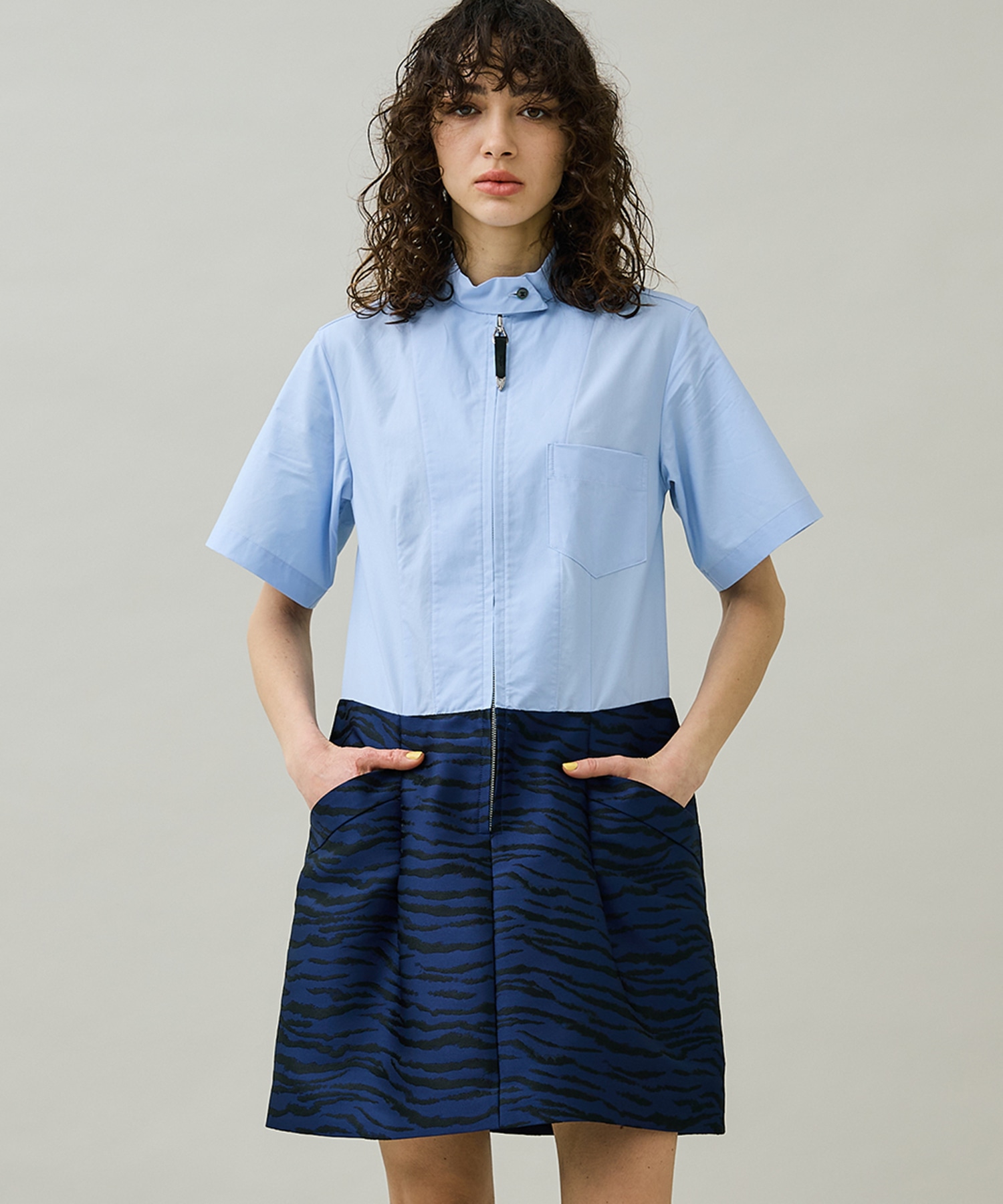 TOGA PULLA Jacquard shirt dress 23SS | www.ofa.sg