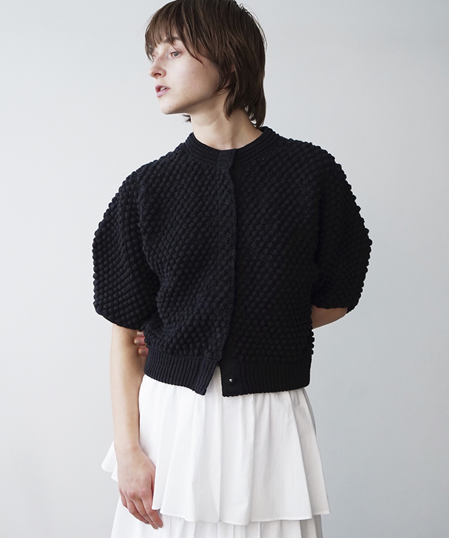 履き心地◎ CLANE 3D DOT HALF SLEEVE KNIT CARDIGAN | www.tegdarco.com