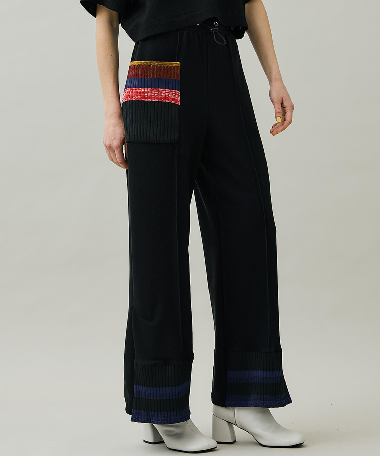 Code pique jersey pants(34 BLACK): TOGA PULLA: WOMENS｜ STUDIOUS