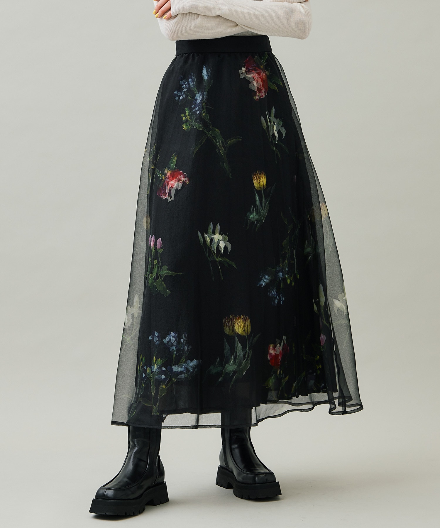 Ameri＊SOFIA ORGANZA LAYERED SKIRT - ロングスカート