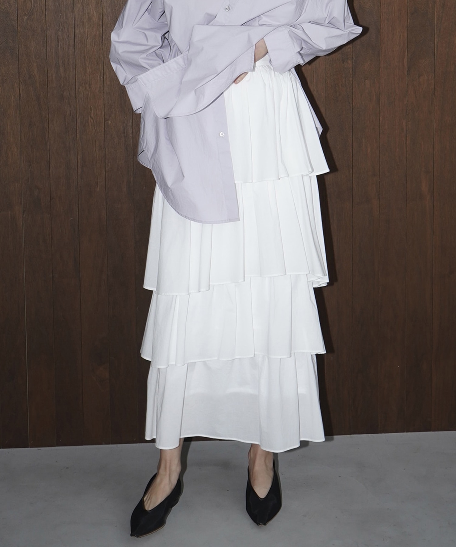 FRILL TIERED SKIRT(0 WHITE): CLANE: WOMENS｜ STUDIOUS ONLINE公式