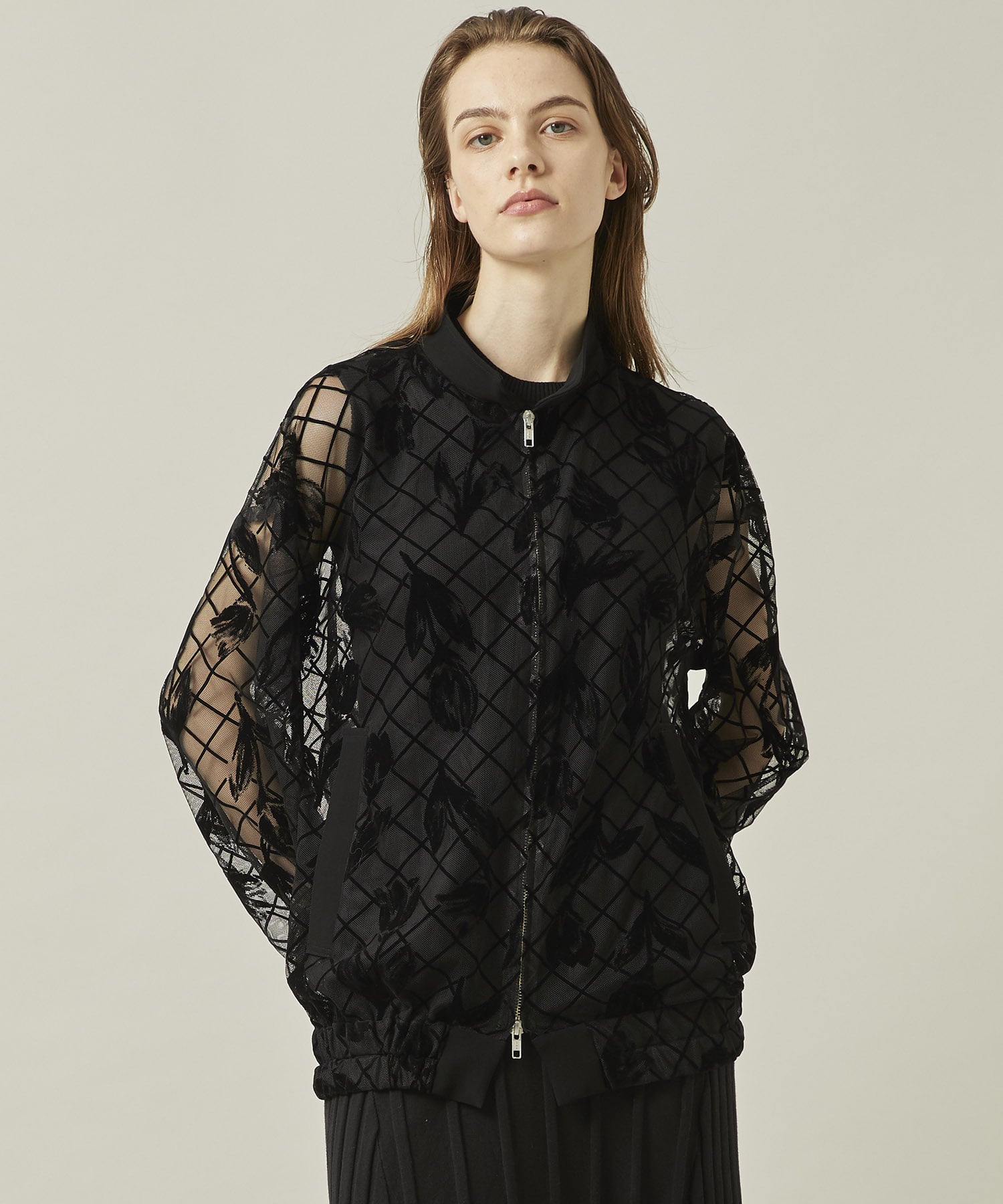 FLOCKING BLOUSON(1 BLACK): LOKITHO: WOMENS｜ STUDIOUS ONLINE公式