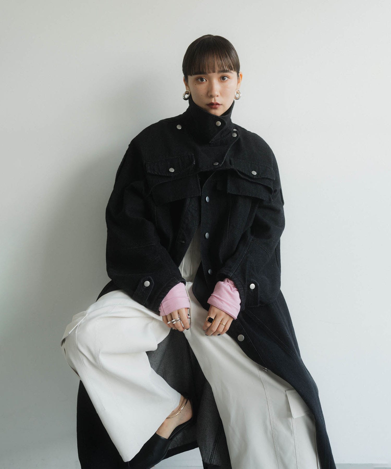 3way denim trench coat(FREE BLACK): KnuthMarf: WOMENS｜ STUDIOUS