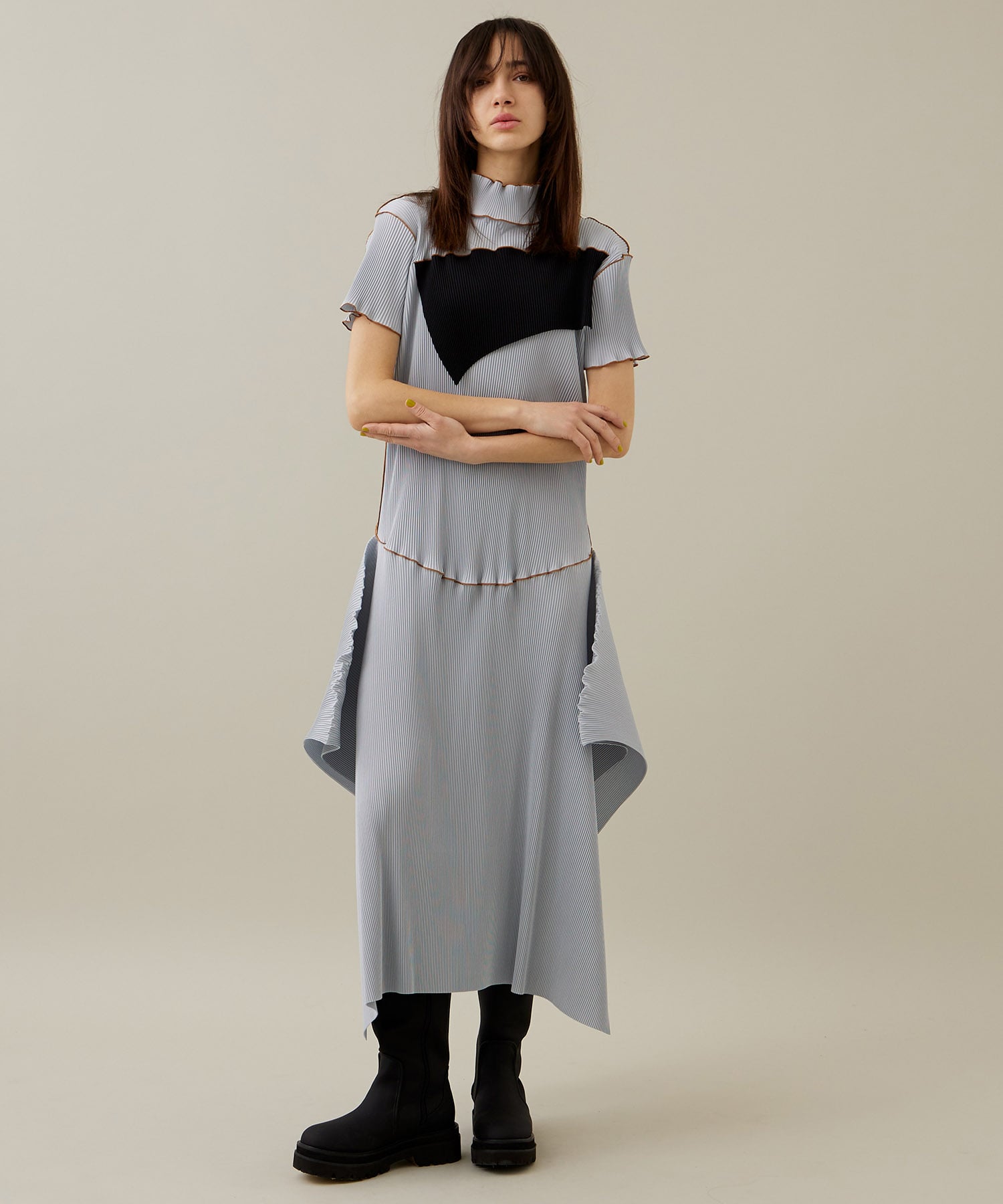 kotohayokozawa Short Sleeve Dress - ロングワンピース/マキシワンピース