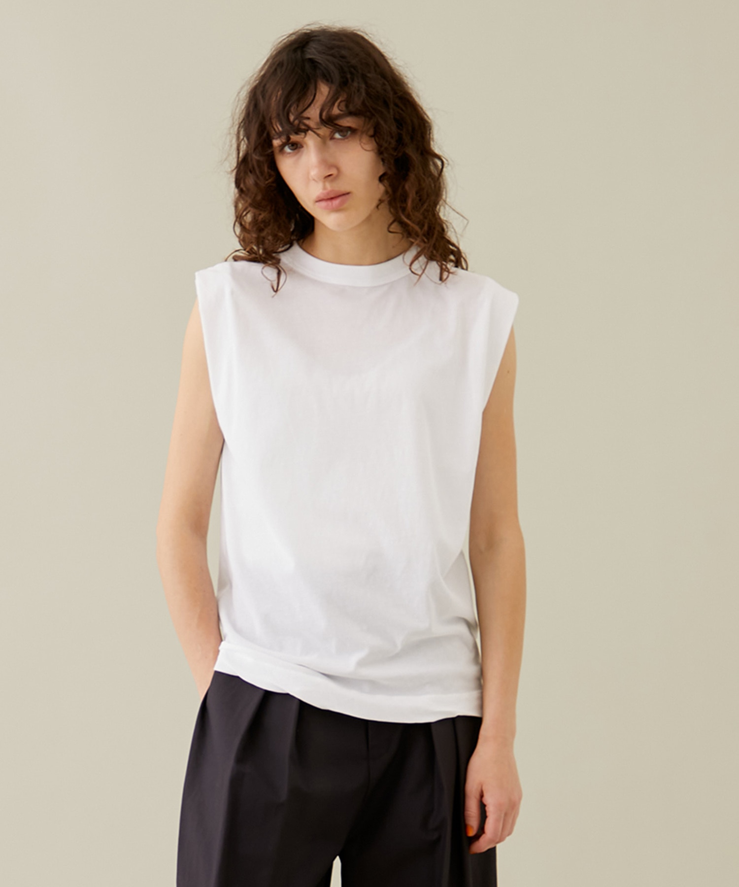 FRESCA SINGLE JERSEY TANK TOP(1 WHITE) ATON WOMENS｜ STUDIOUS ONLINE公式