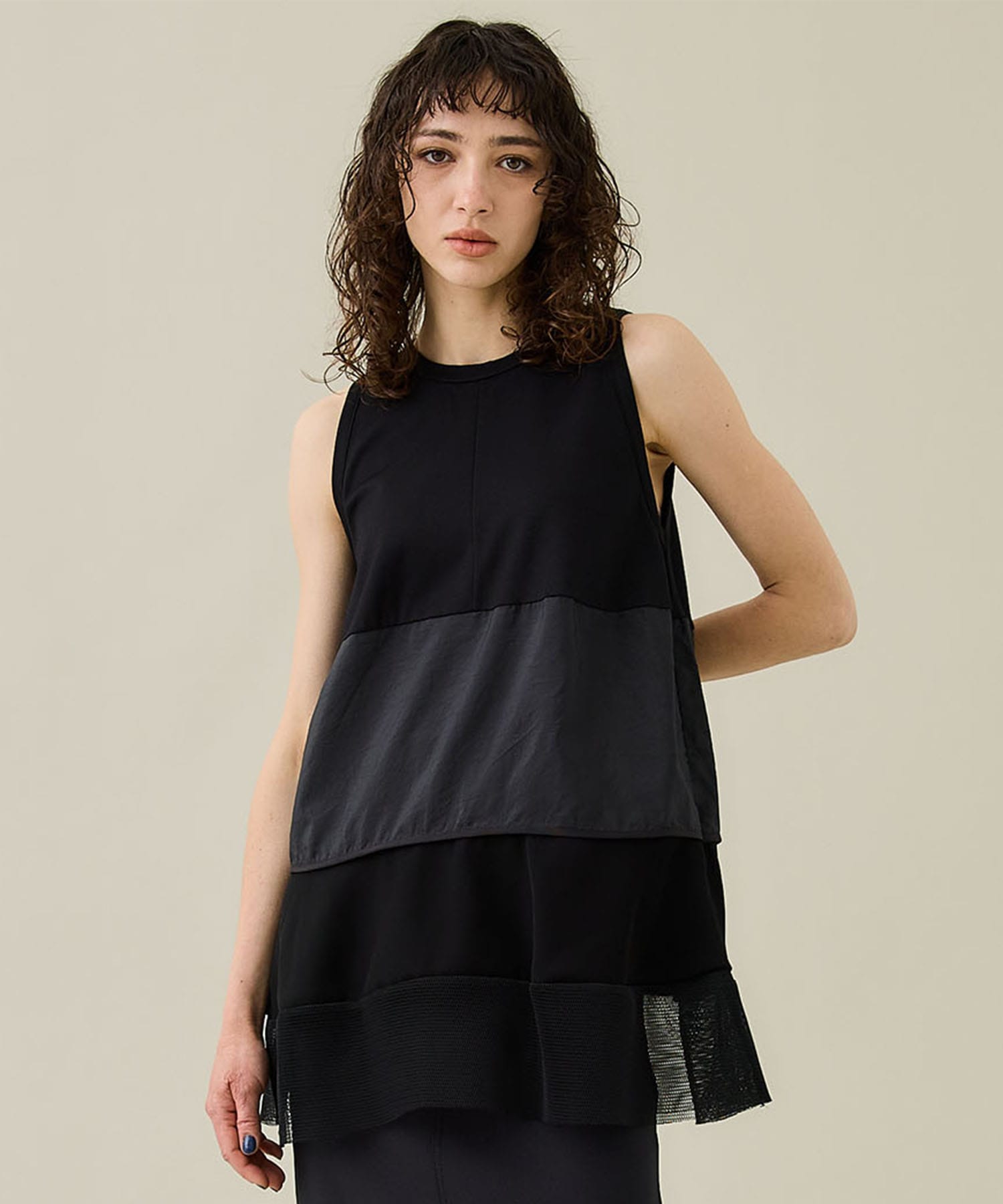 【新品タグ付き】BORDER TIERED TOP