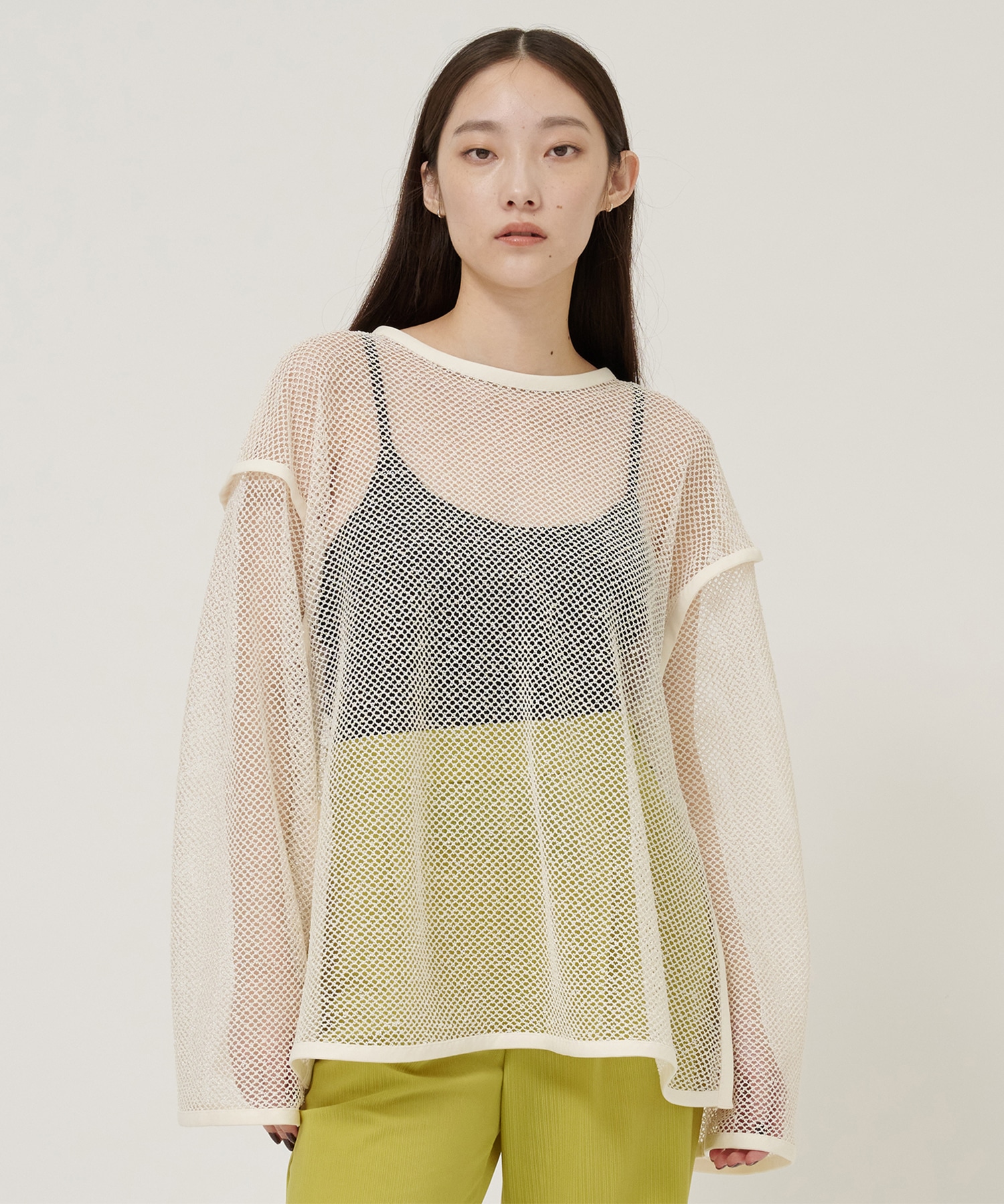 STUDIOUS Oversized Mesh Pullover - アンサンブル