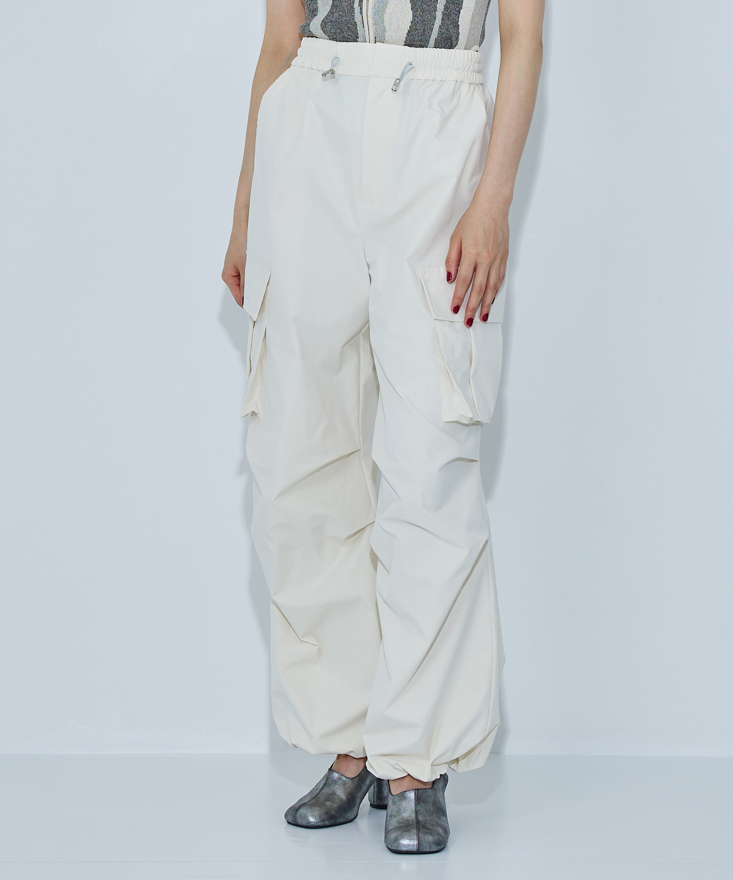 Drawstring Parachute Pants