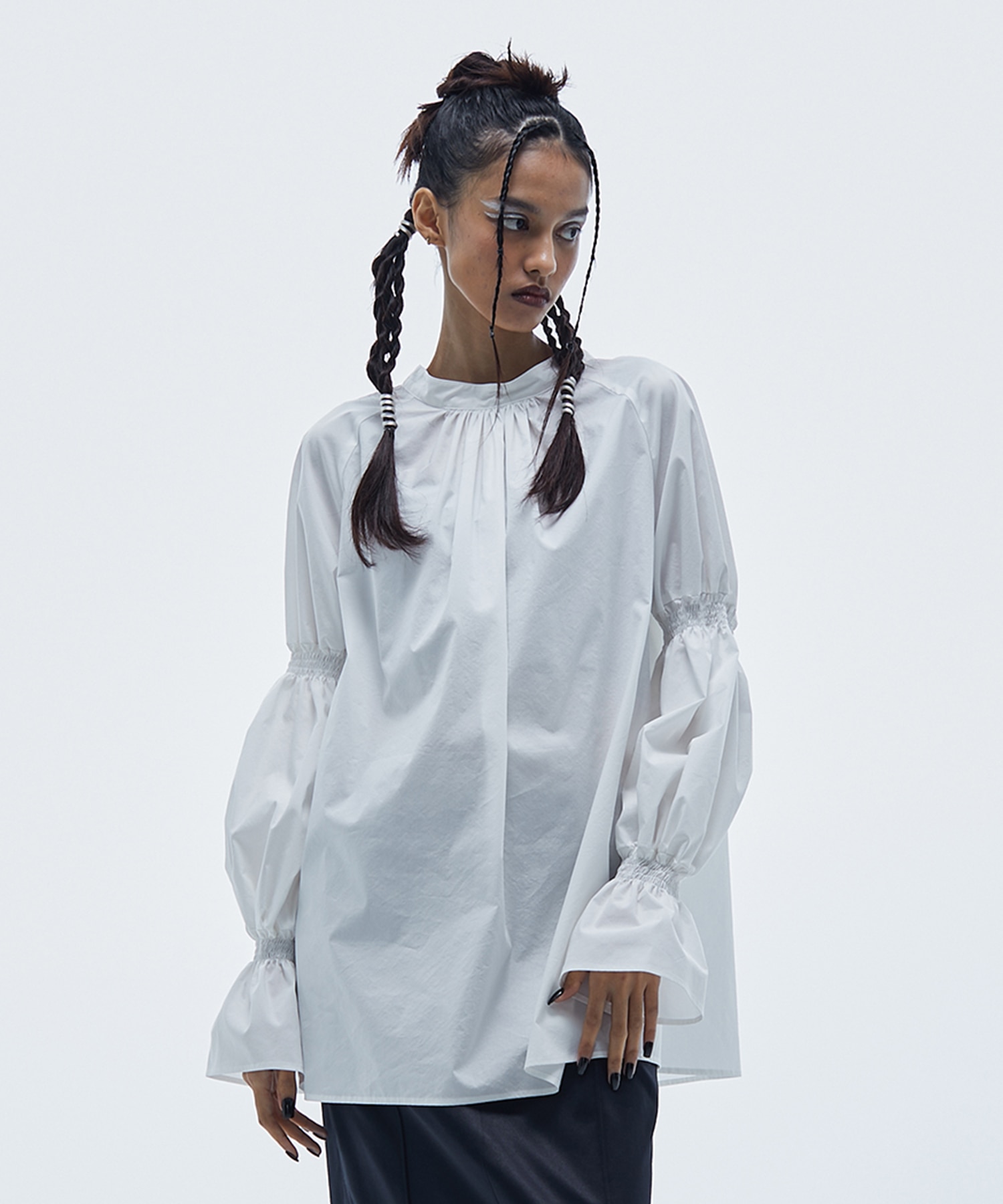 2WAY Candy Sleeve Shirt(FREE OFF WHITE): STUDIOUS: WOMENS