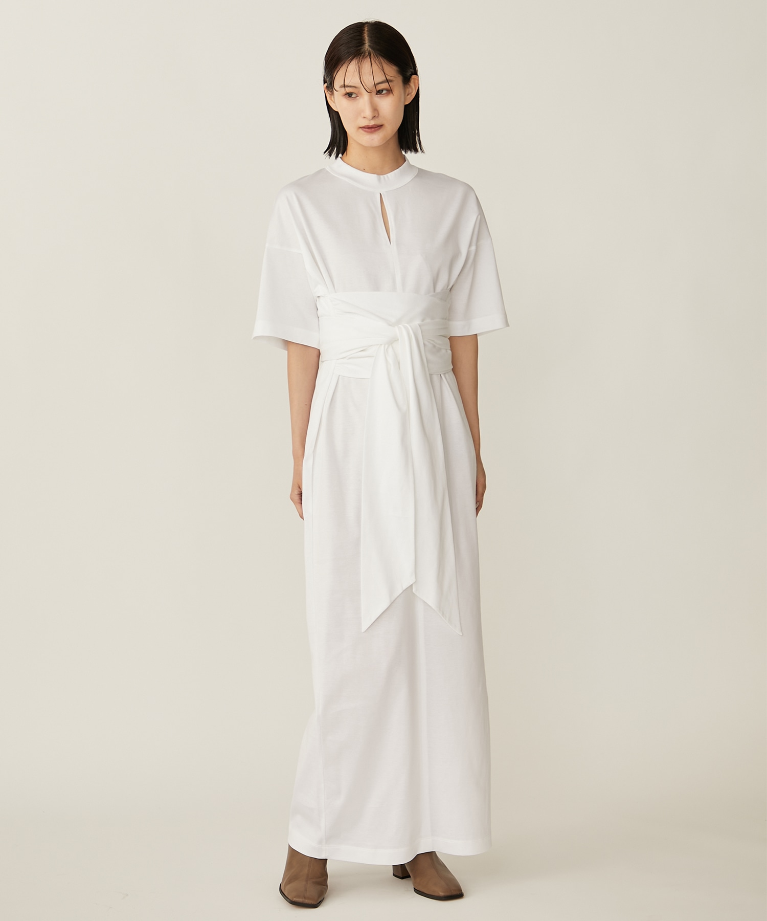 Suvin Cotton Jersey Dress(1 WHITE): Mame Kurogouchi: WOMENS