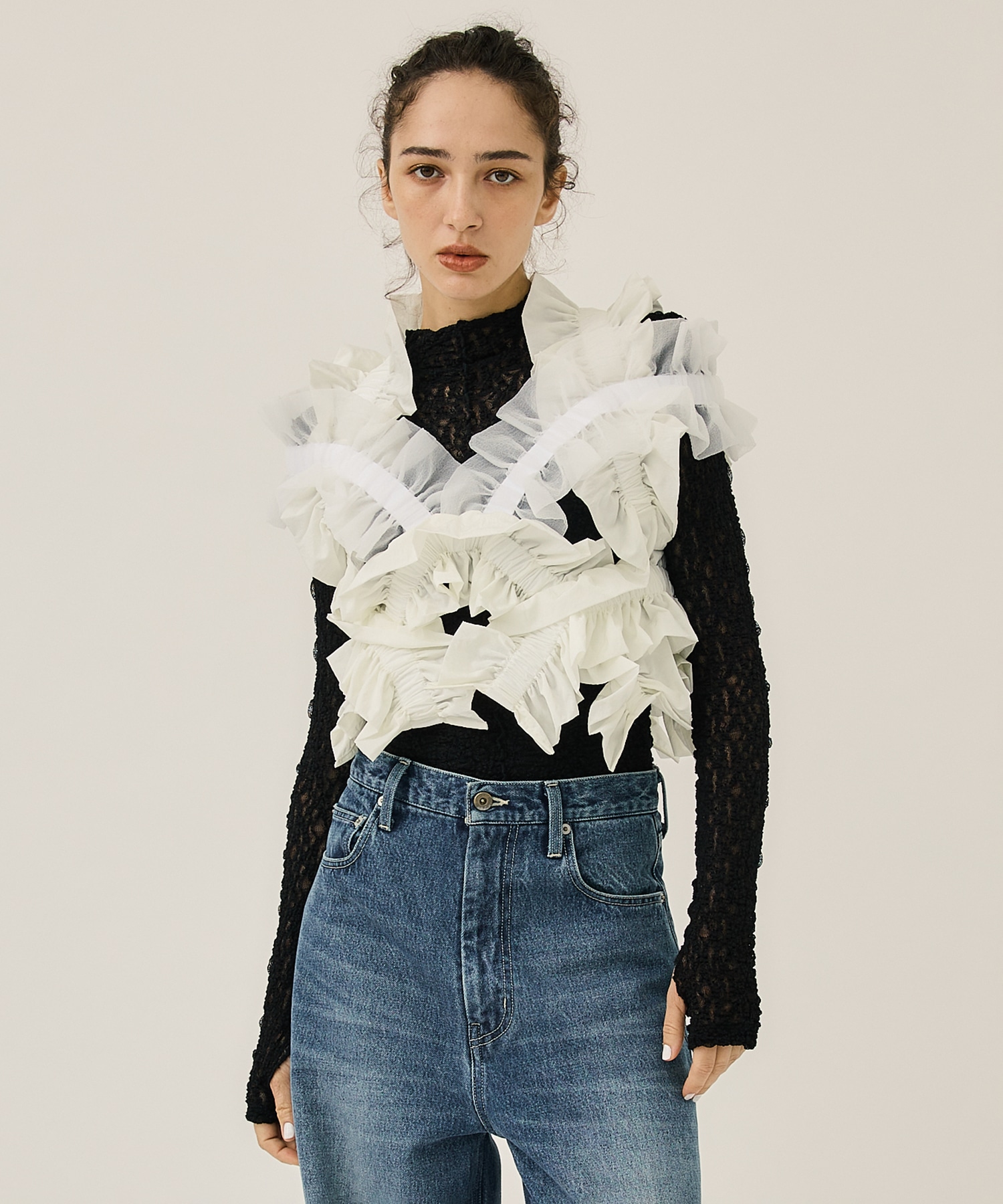 Ex.kiki frill vest(FREE CLEAR): HOUGA: WOMENS｜ STUDIOUS ONLINE