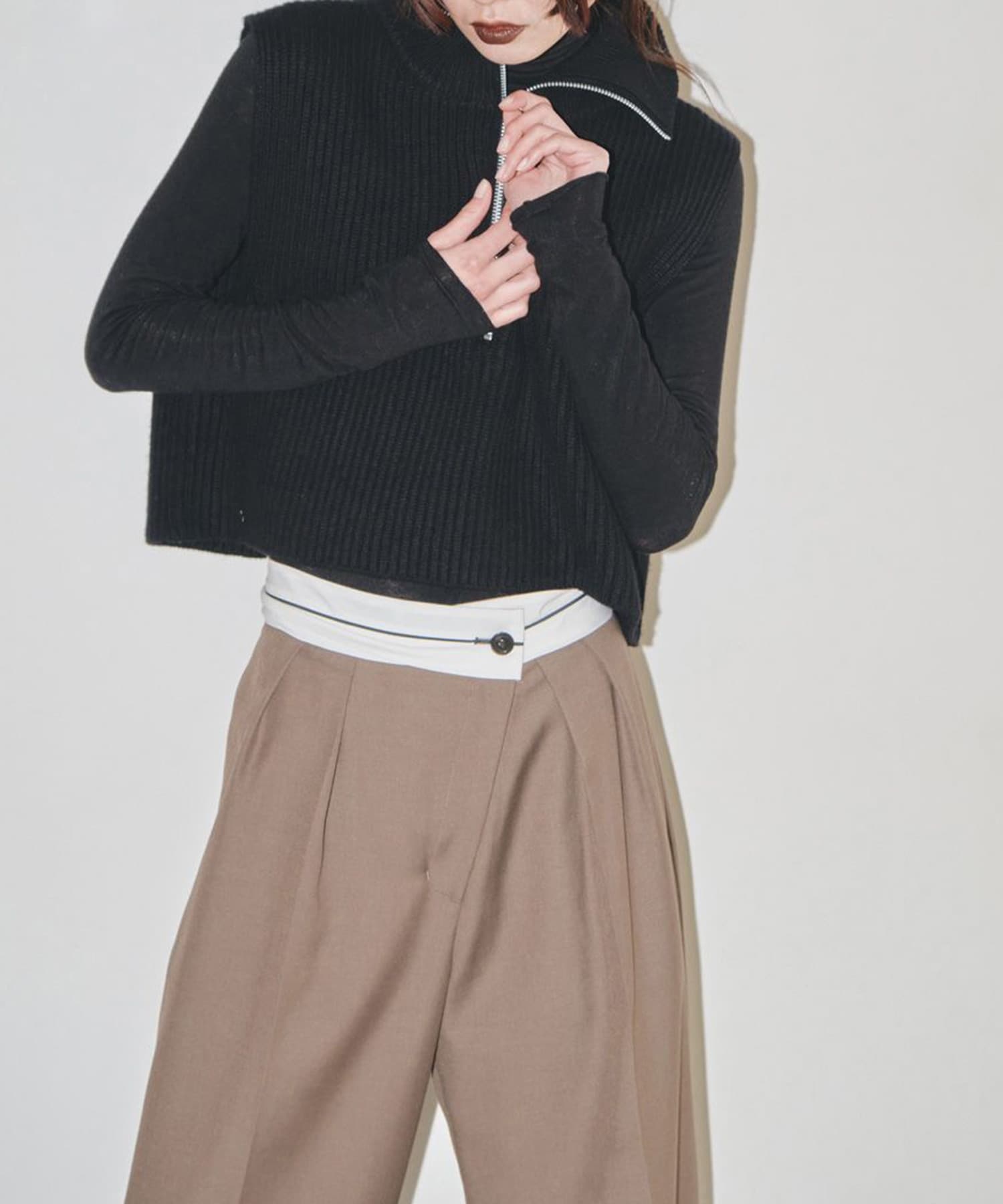 Halfzip Knit Vest(FREE BLACK): TODAYFUL: WOMENS｜ STUDIOUS ONLINE