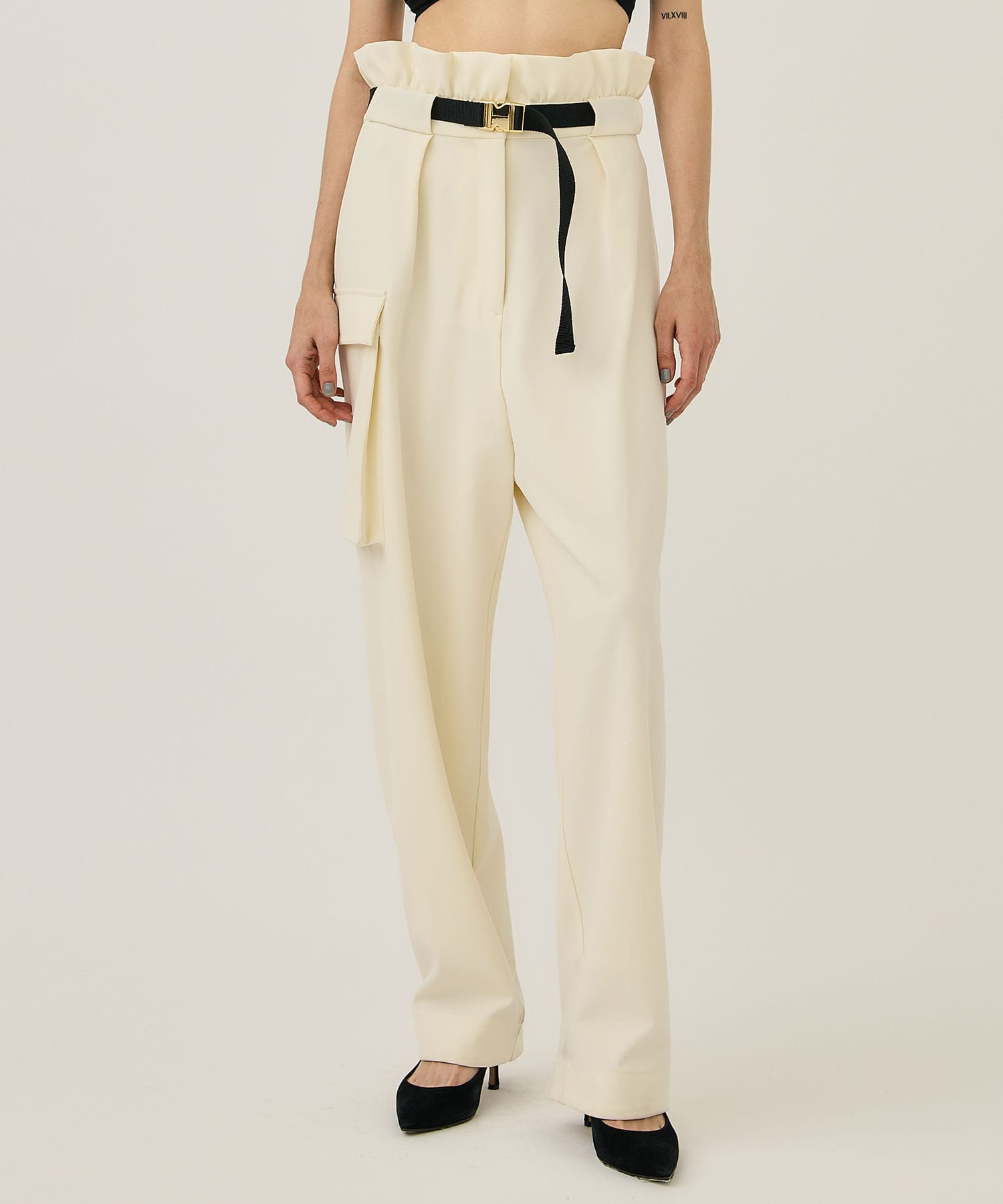 DOUBLE CLOTH WORK PANTS(1 IVORY): THINGS THAT MATTER: WOMENS