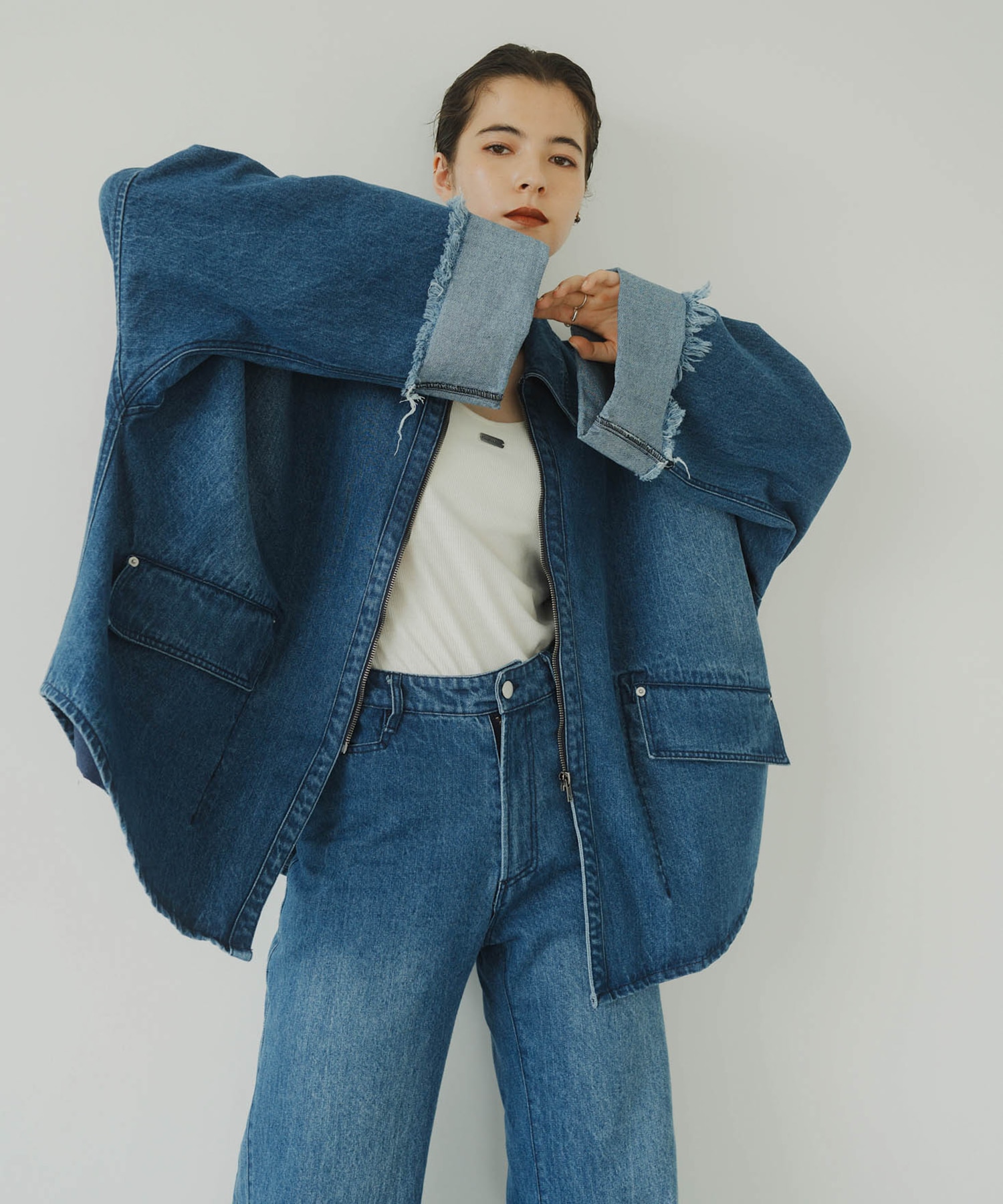 denim over shirt jacket(XS BLUE): KnuthMarf: WOMENS｜ STUDIOUS