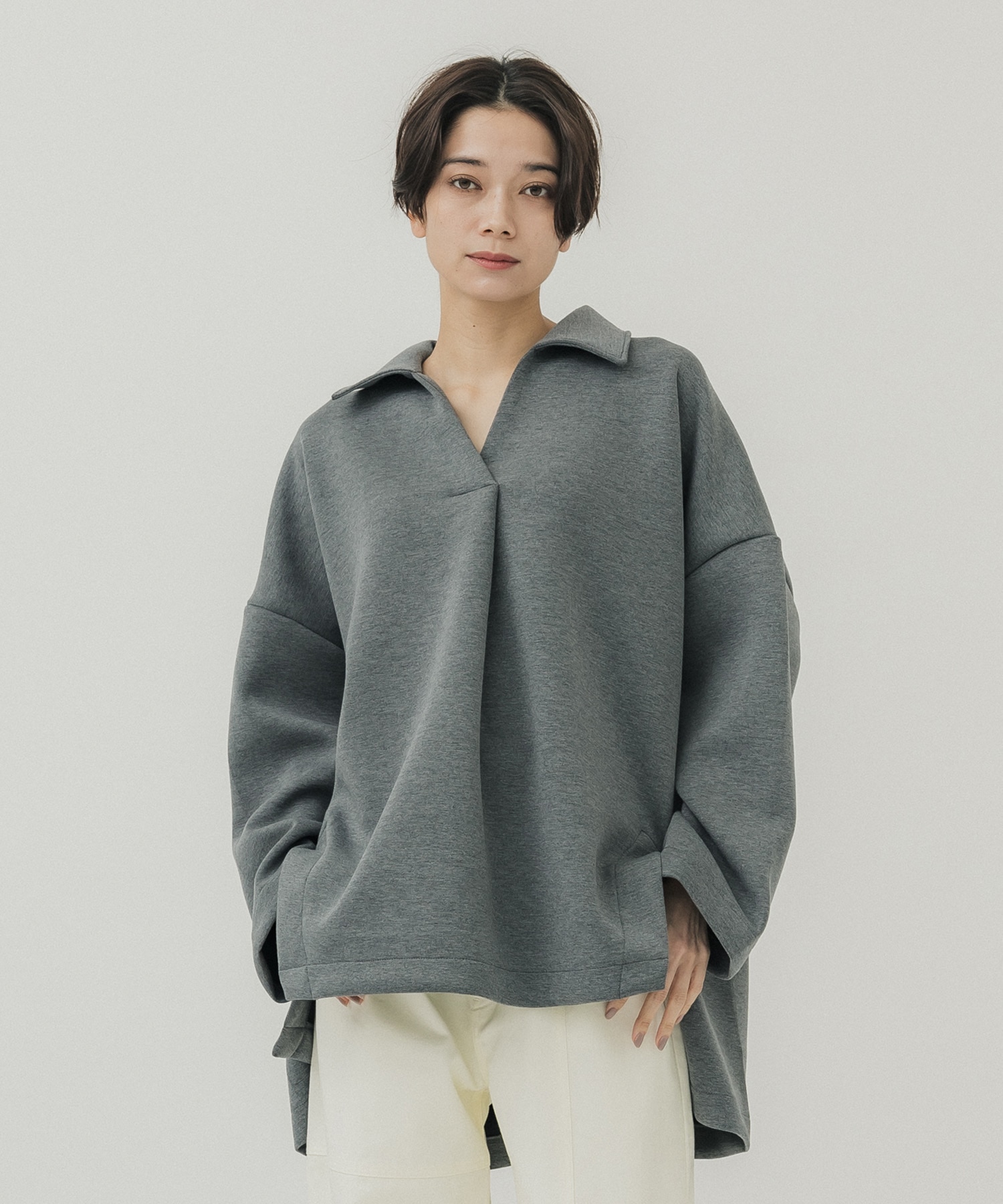 オーバーサイズスキッパートップス(FREE GREY): MECRE: WOMENS