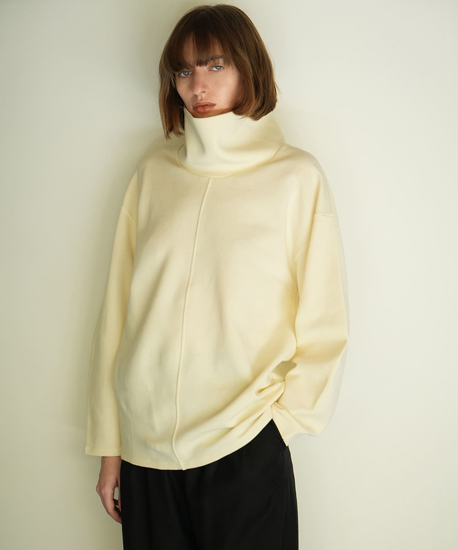 STAND NECK WIDE TOPS(1 IVORY): CLANE: WOMENS｜ STUDIOUS ONLINE公式 