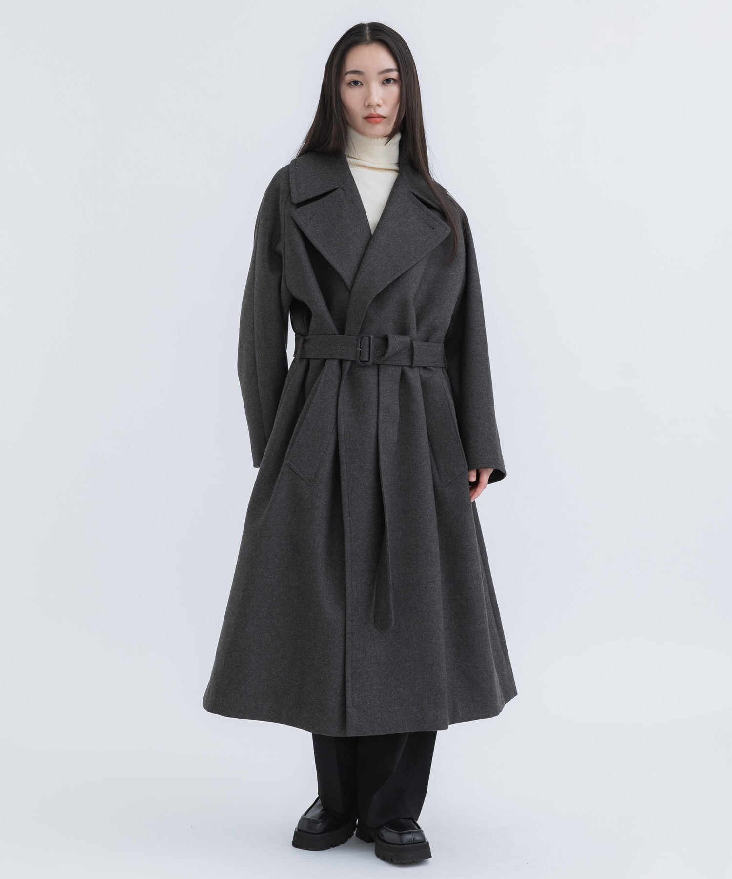 RERACS MINIMUM BIG TRENCH COAT(FREE GREY): THE RERACS: WOMENS