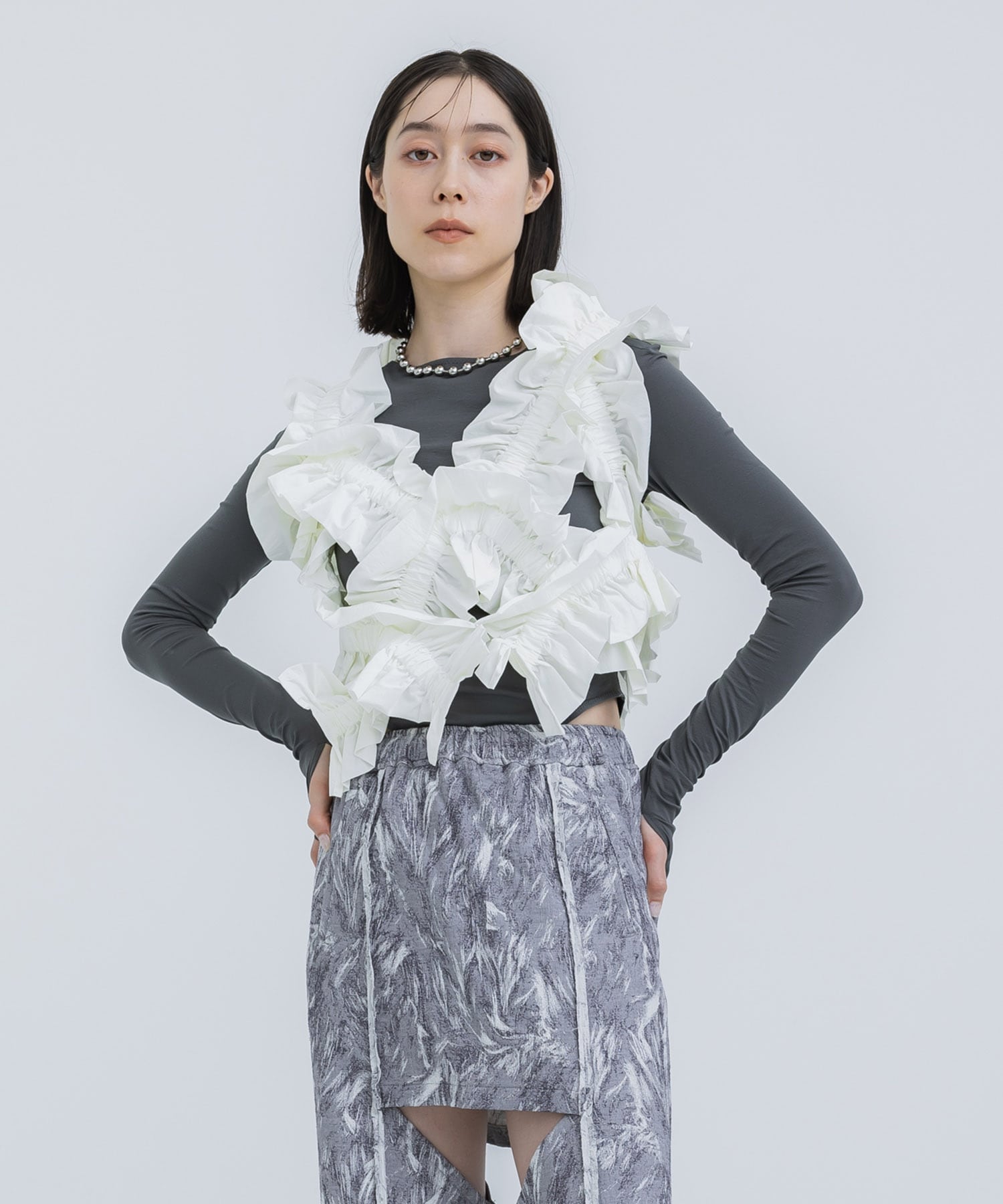 kiki frill vest(FREE WHITE): HOUGA: WOMENS｜ STUDIOUS ONLINE公式