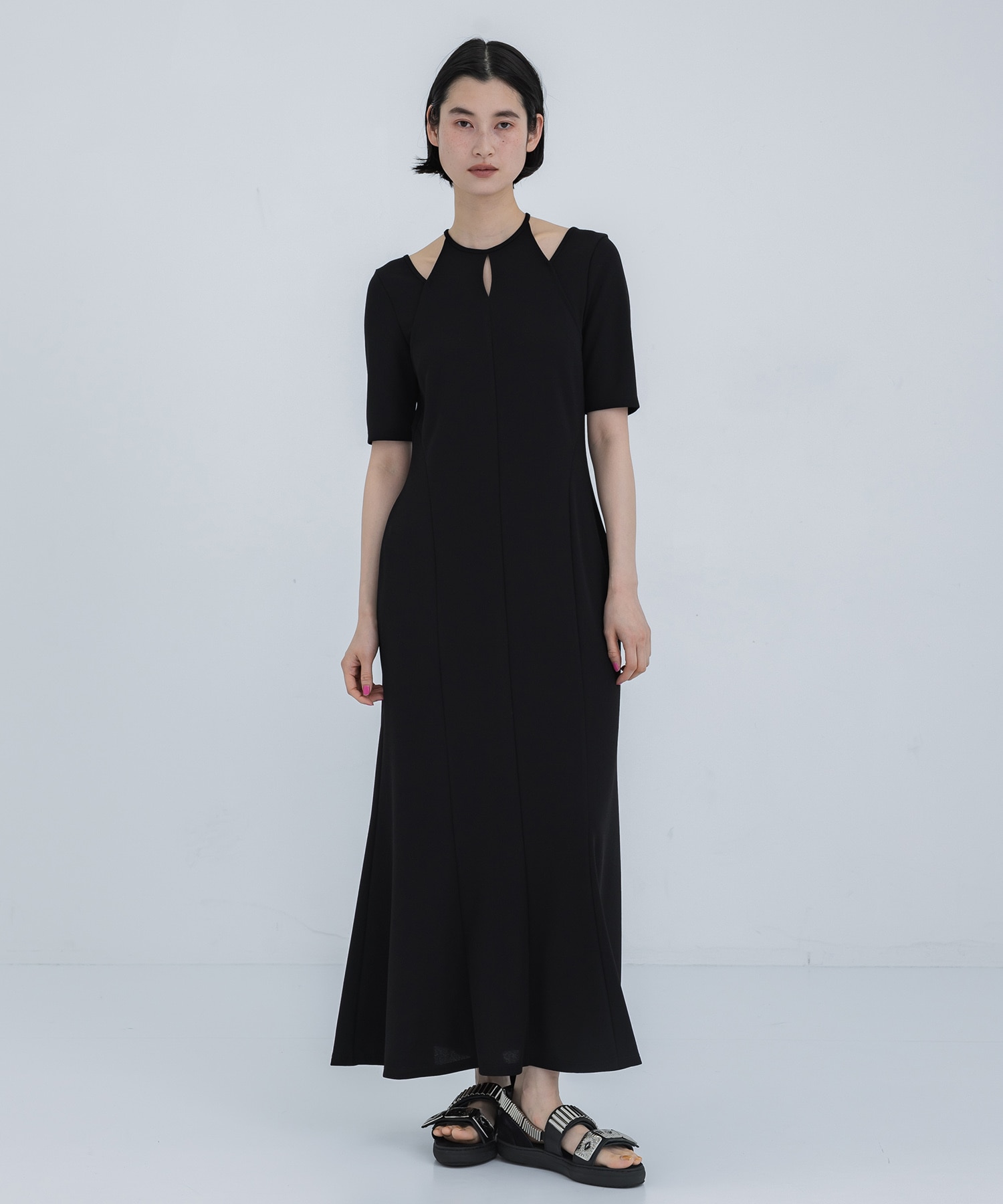 Cotton Jersey Dress(1 BLACK): Mame Kurogouchi: WOMENS｜ STUDIOUS 