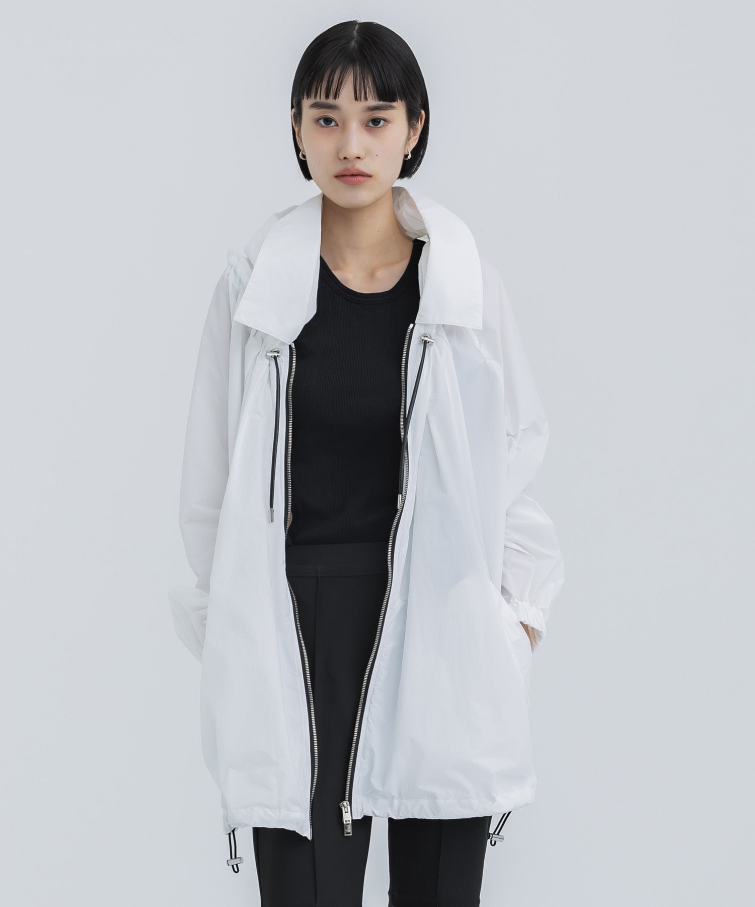 NYLON HOODIE BLOUSON(36 WHITE): CINOH: WOMENS｜ STUDIOUS ONLINE 