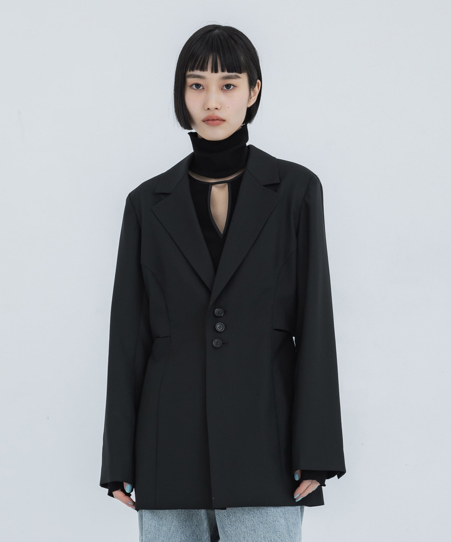 別注SIDE SLIT JACKET(1 BLACK): Dessin de mode: STUDIOUS WOMEN 