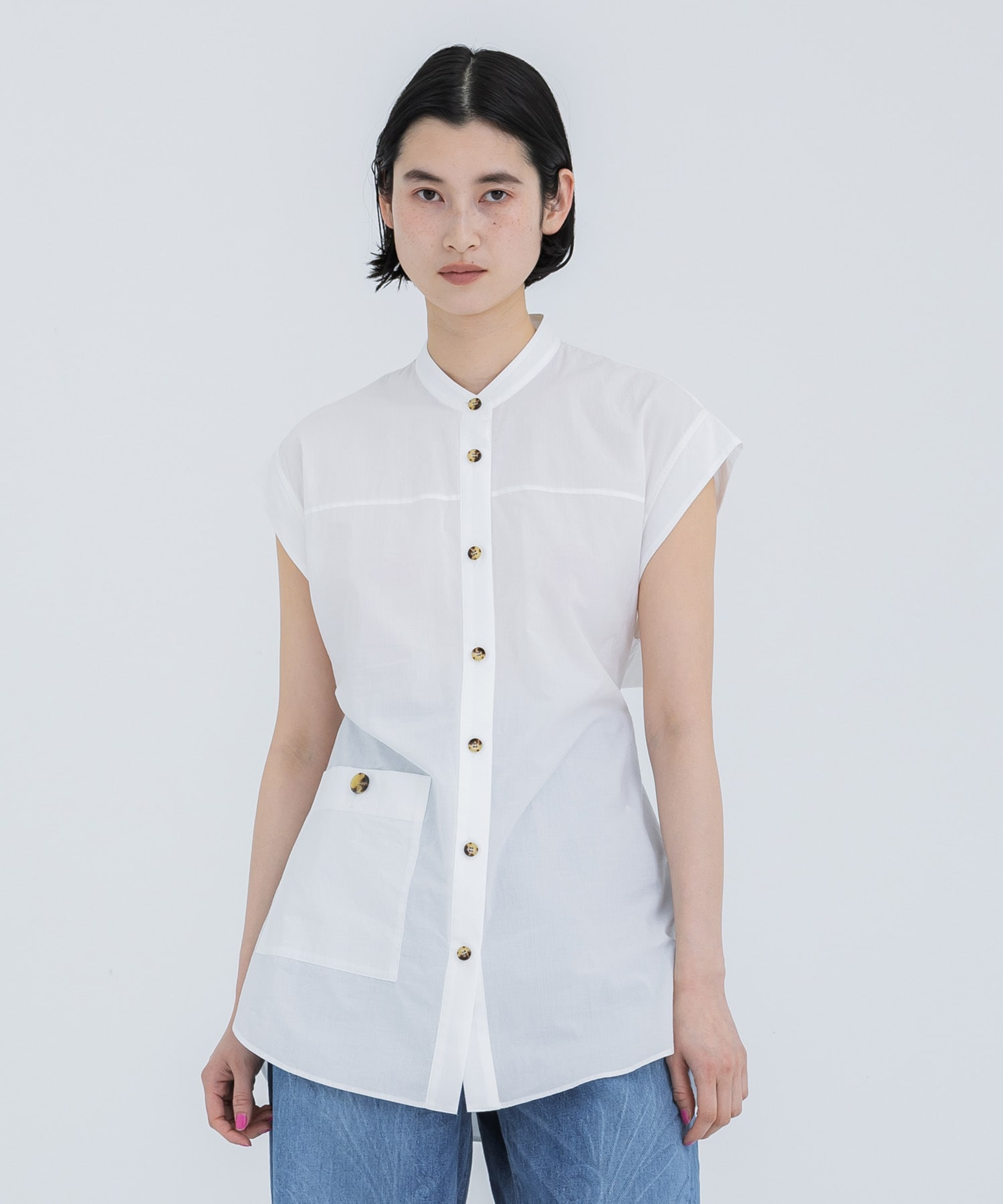 Rosie sleeveless shirt WH(2 WHITE): AKIRANAKA: WOMENS｜ STUDIOUS 