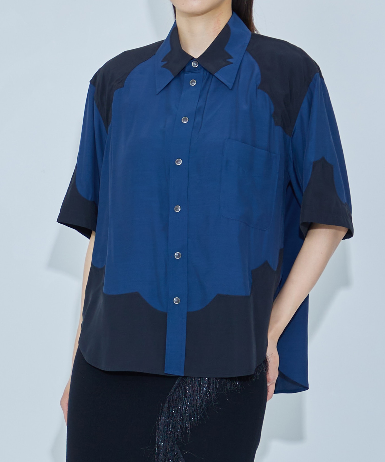 Western S/S shirt(S NAVY): TOGA PULLA: WOMENS｜ STUDIOUS ONLINE 