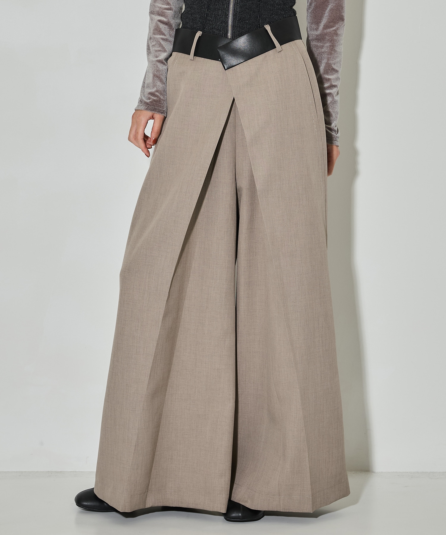 Leather Belted Trousers