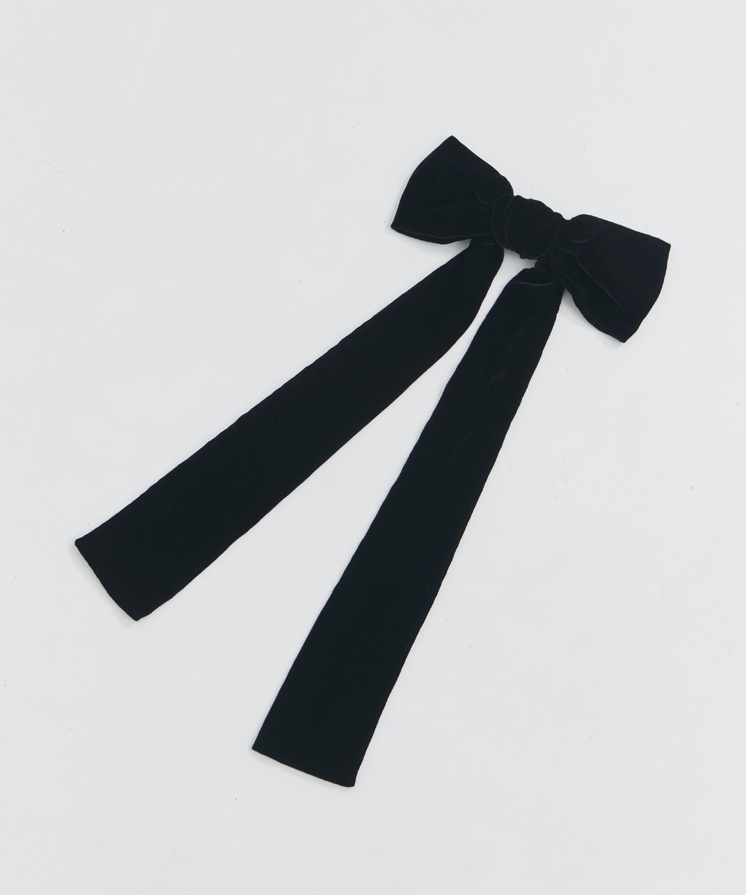 VELVET LONG BOW HAIR CLIP