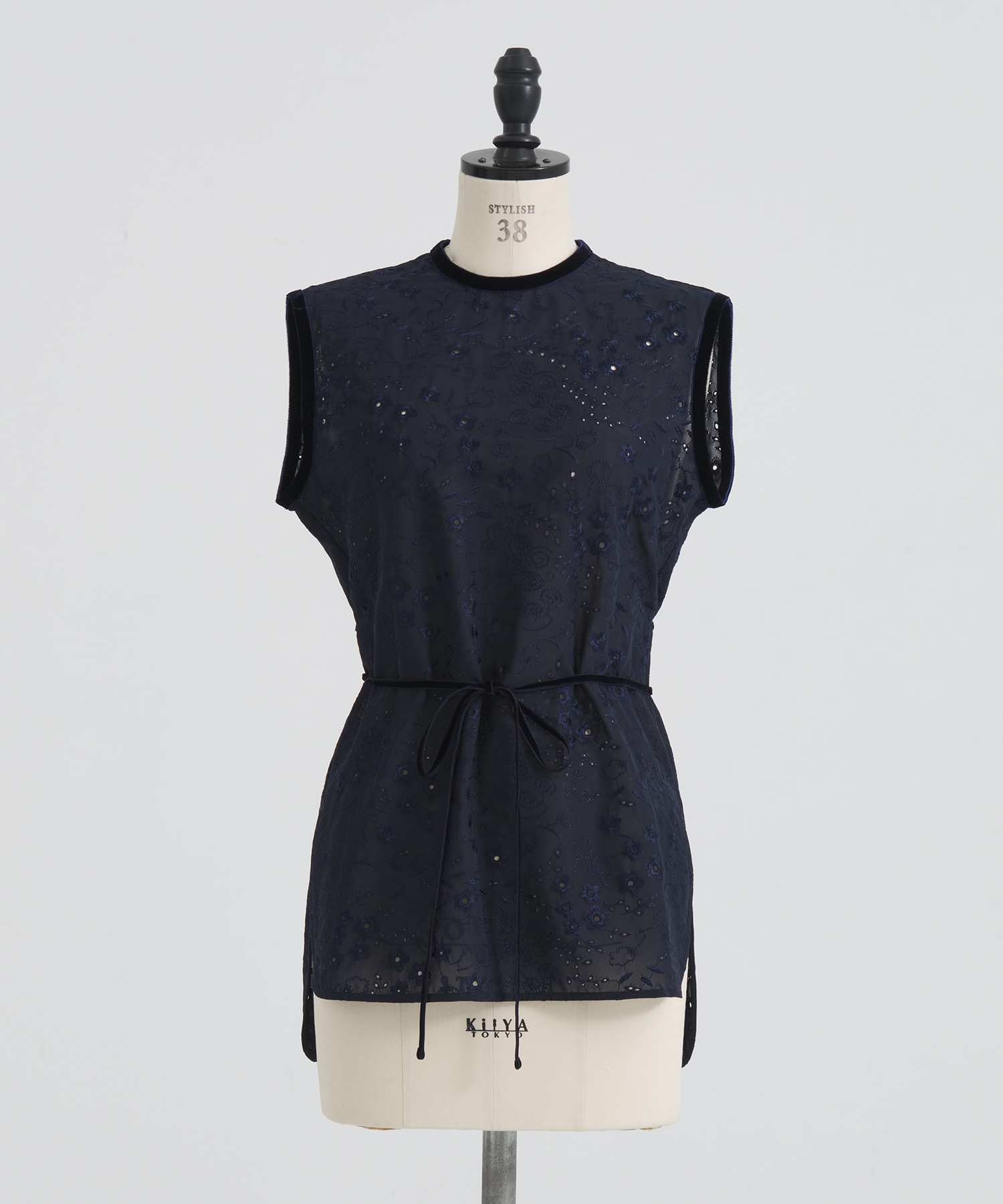 Triacetate Georgette Floral Embroidery Top