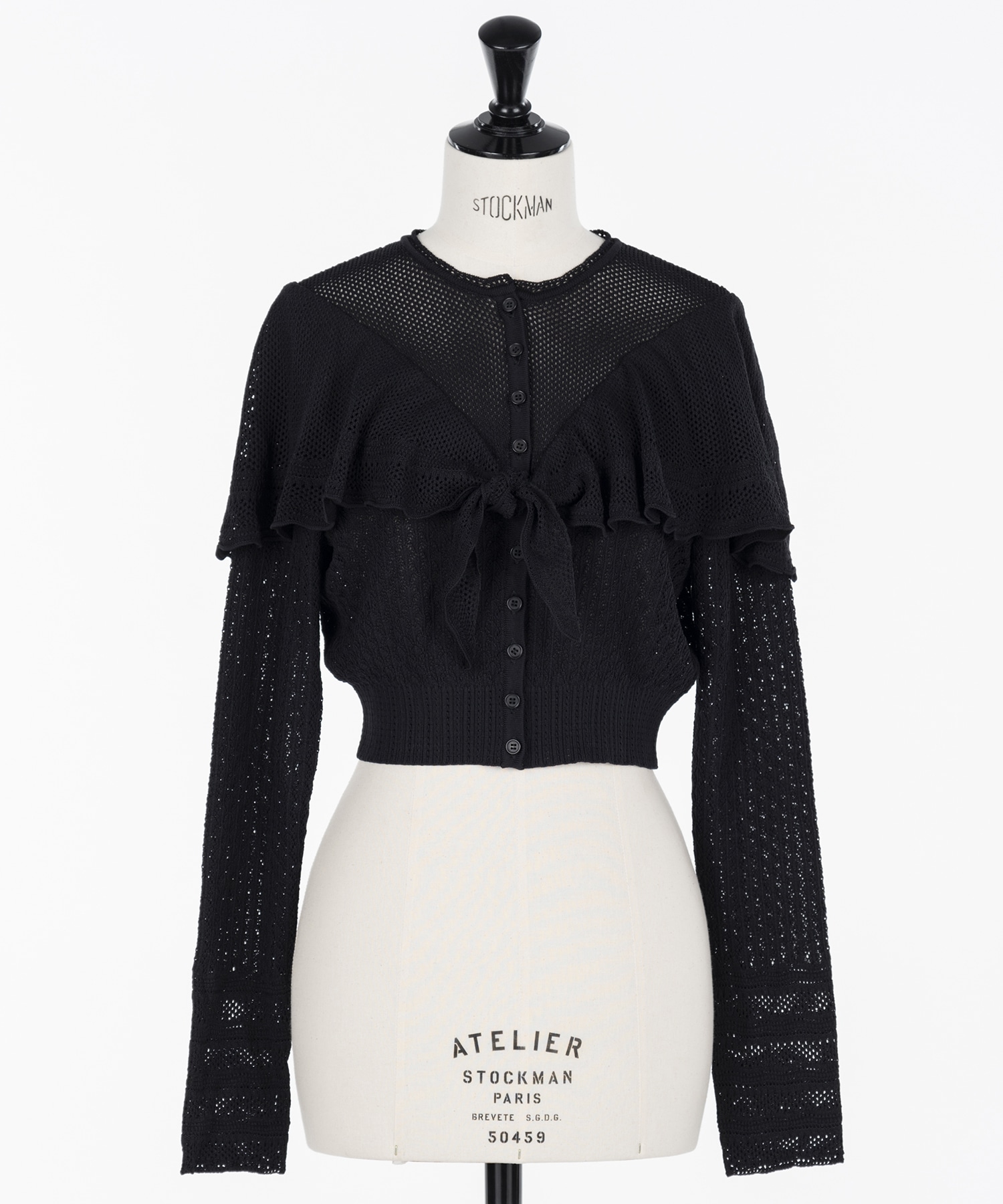 Lace-knit cape cardigan(36 BLACK): FETICO: WOMENS｜ STUDIOUS