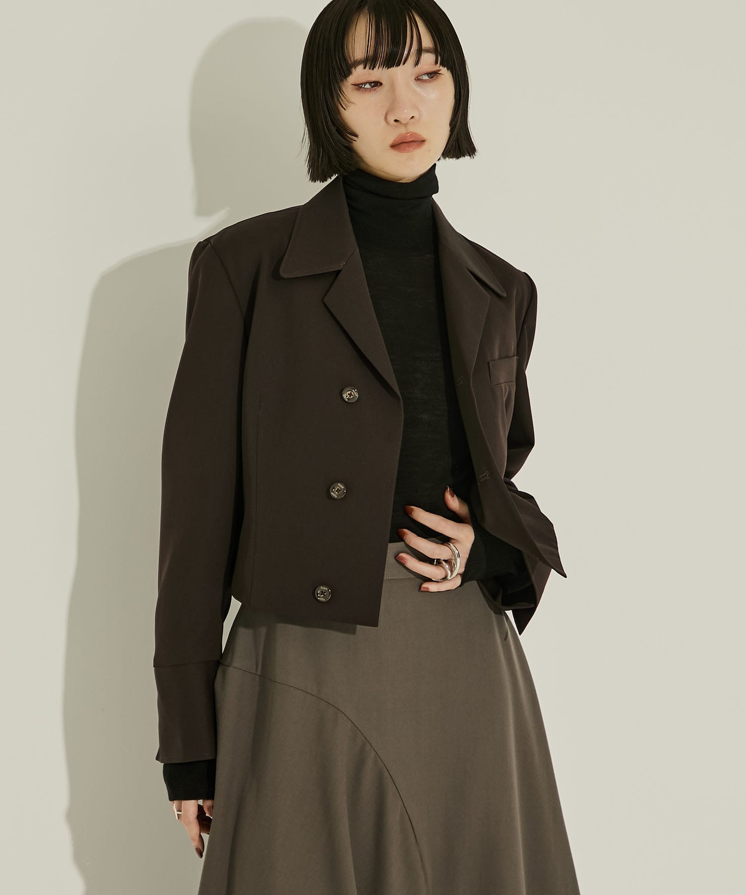 Ulster Collar JKT(2 BLACK): UJOH: WOMENS｜ STUDIOUS ONLINE