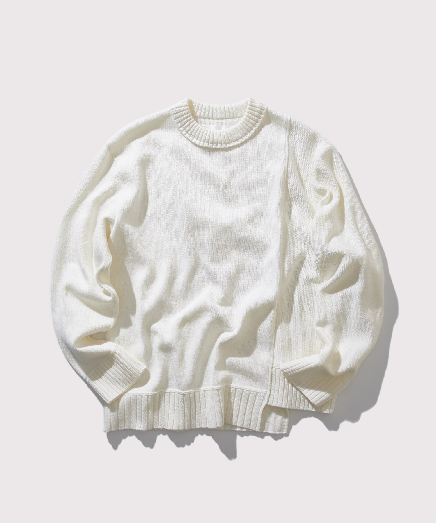 INSIDE OUT COTTON KNIT PULLOVER