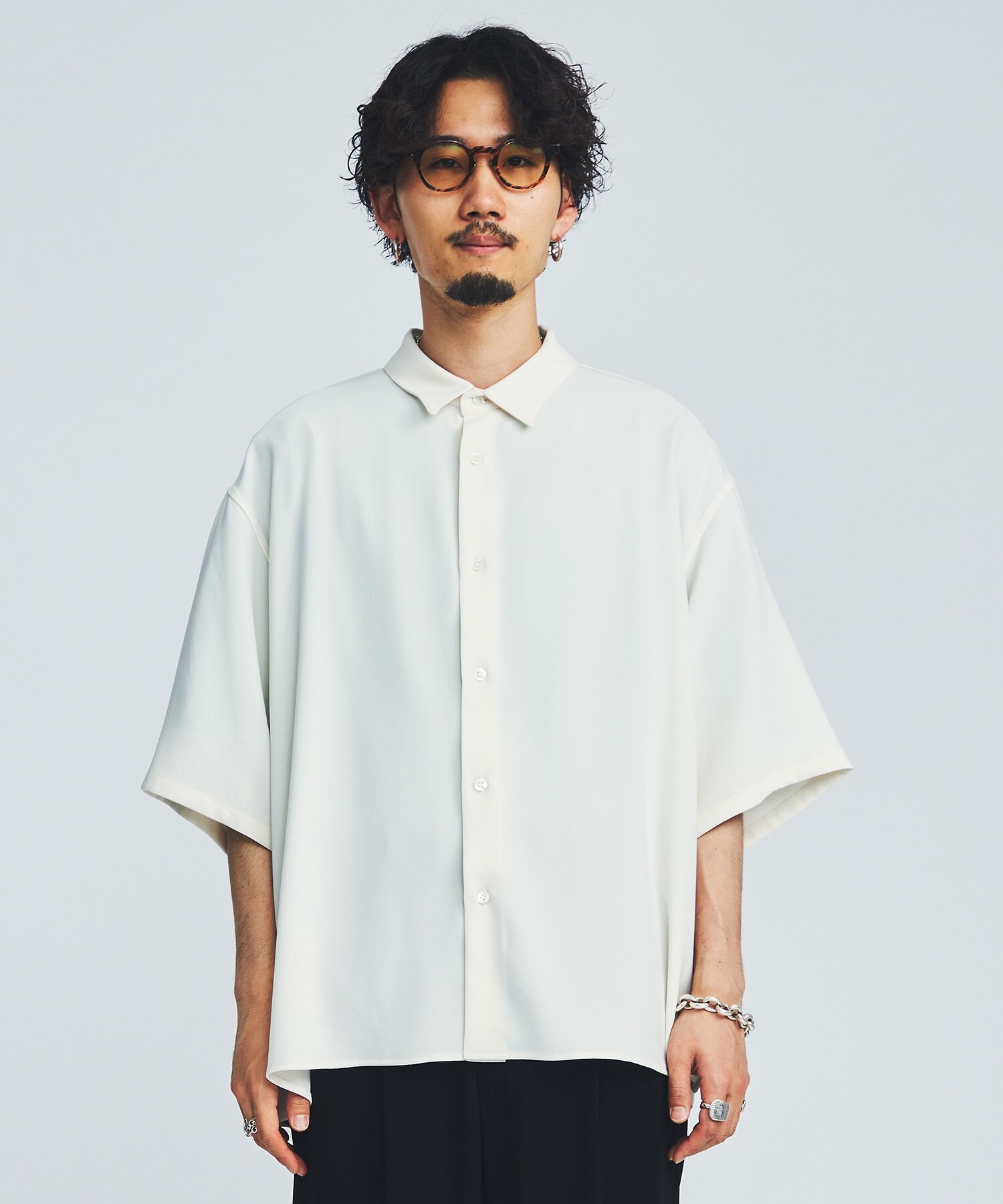 STUDIOUS別注 GEORGETTE H/S SHIRTS