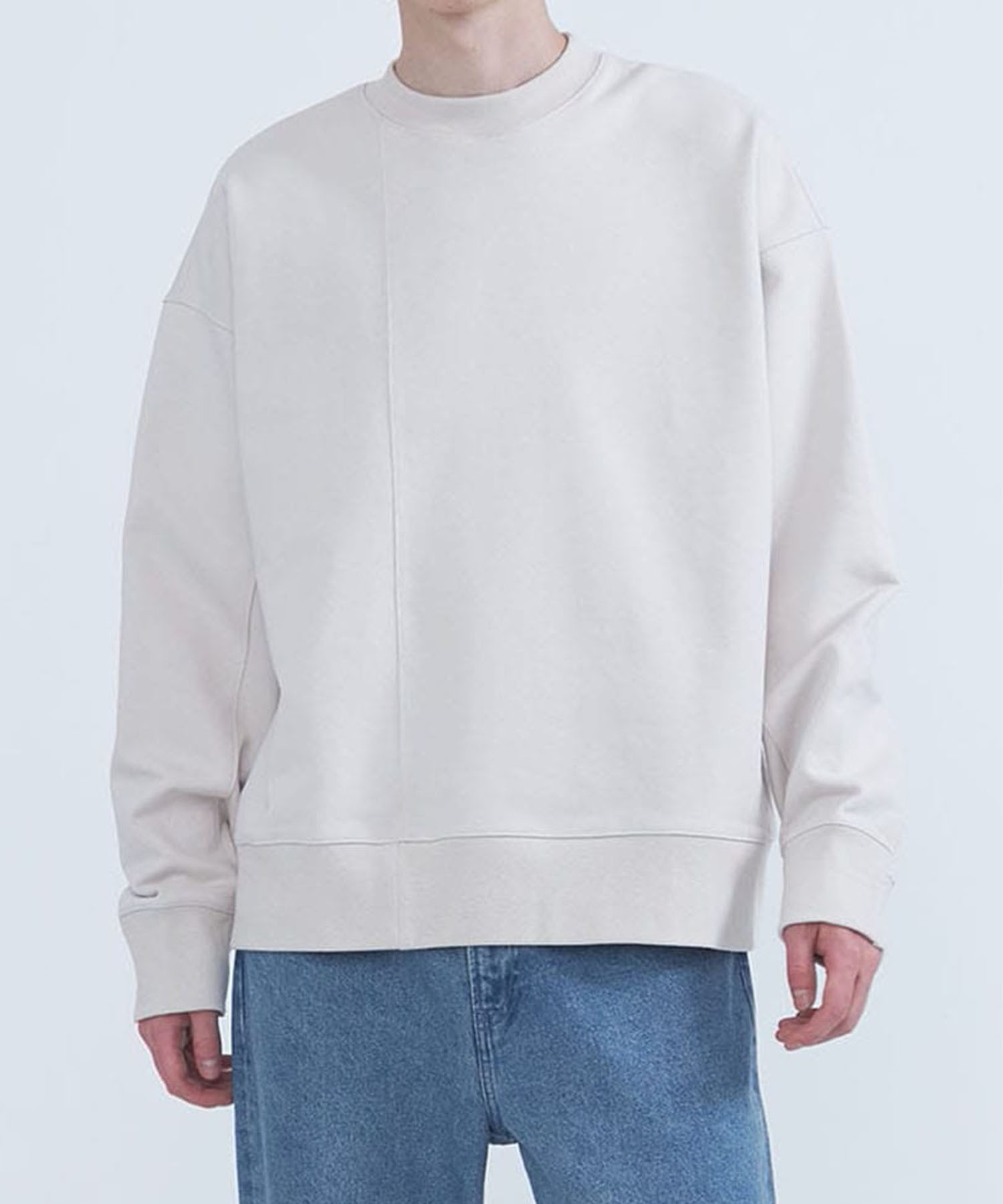 CONTRAST STITCH SWEAT PO