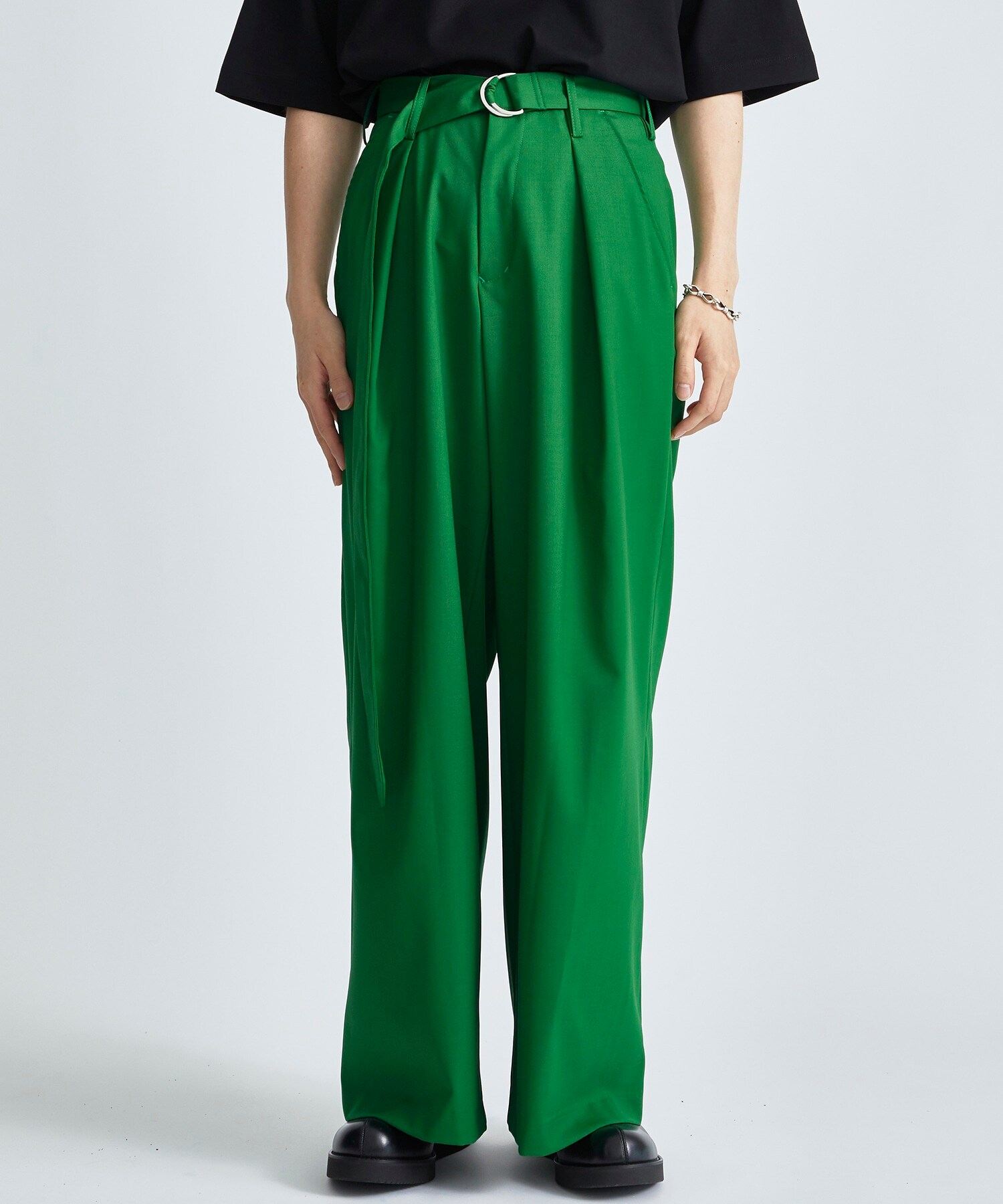 TW BELTED WIDE PANTS