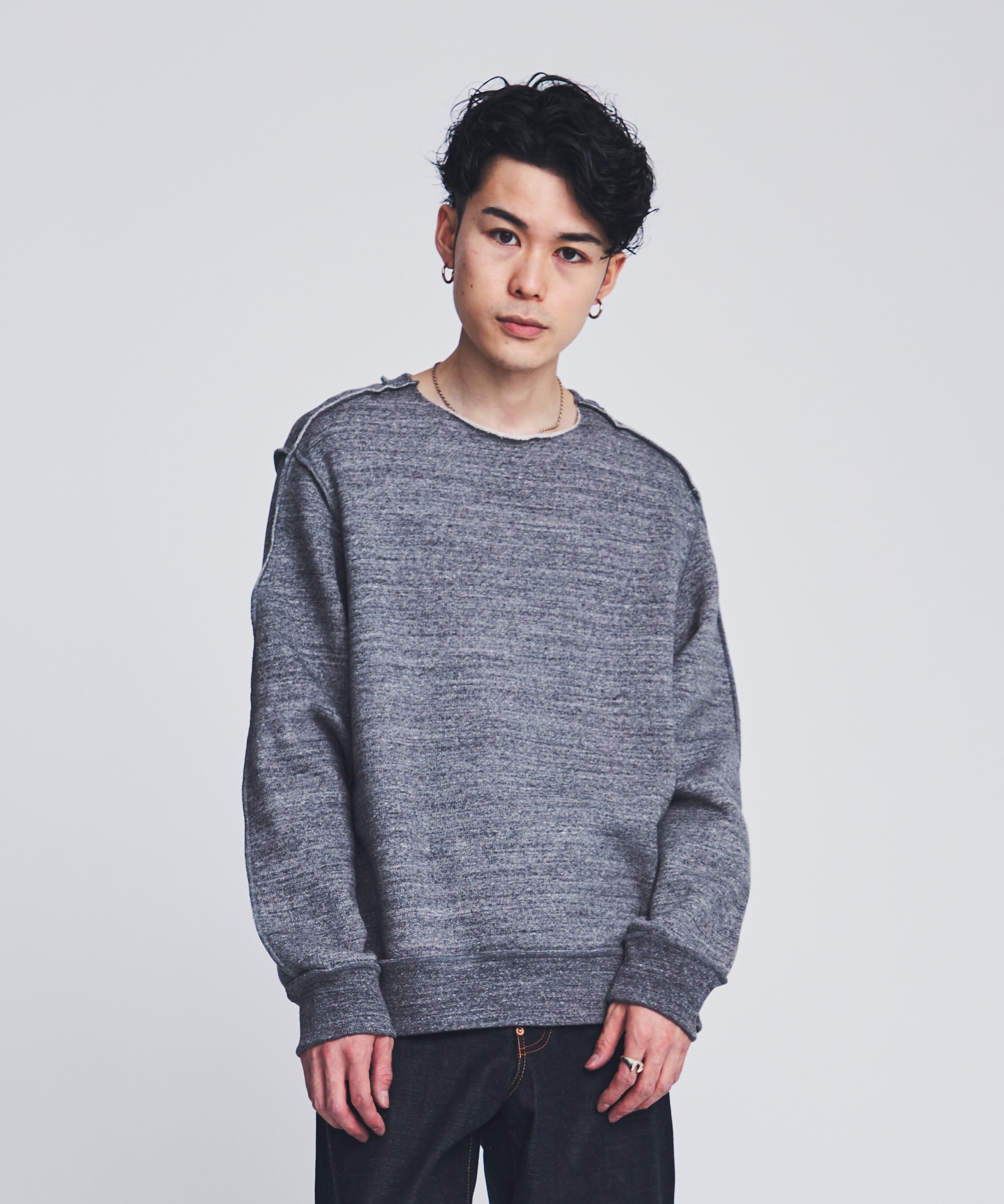 RECYCLED COTTON CREWNECK SWEATER