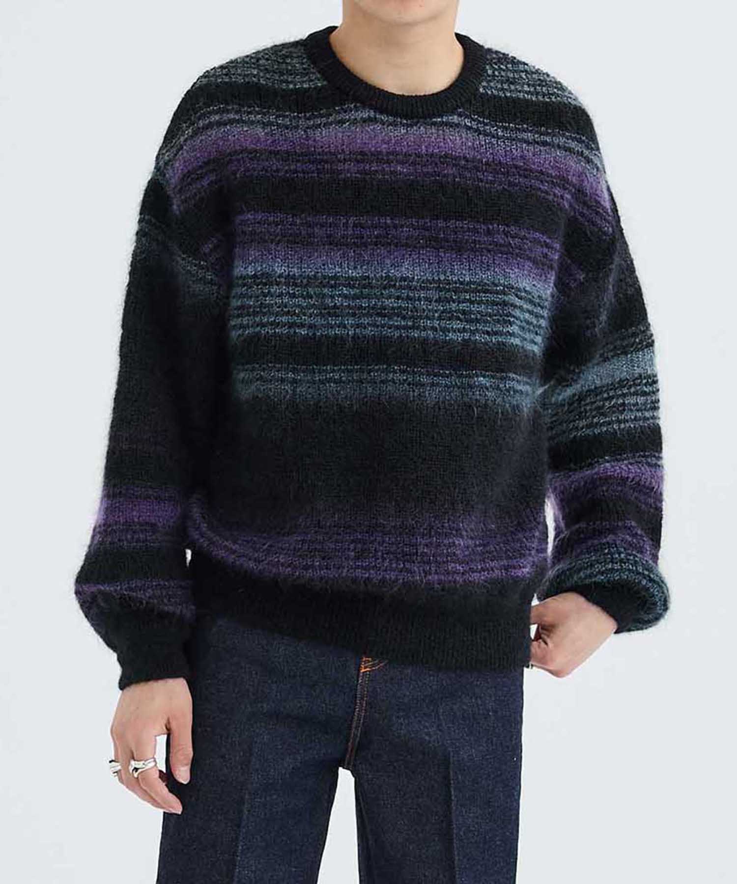 MOHAIR BORDER KNIT