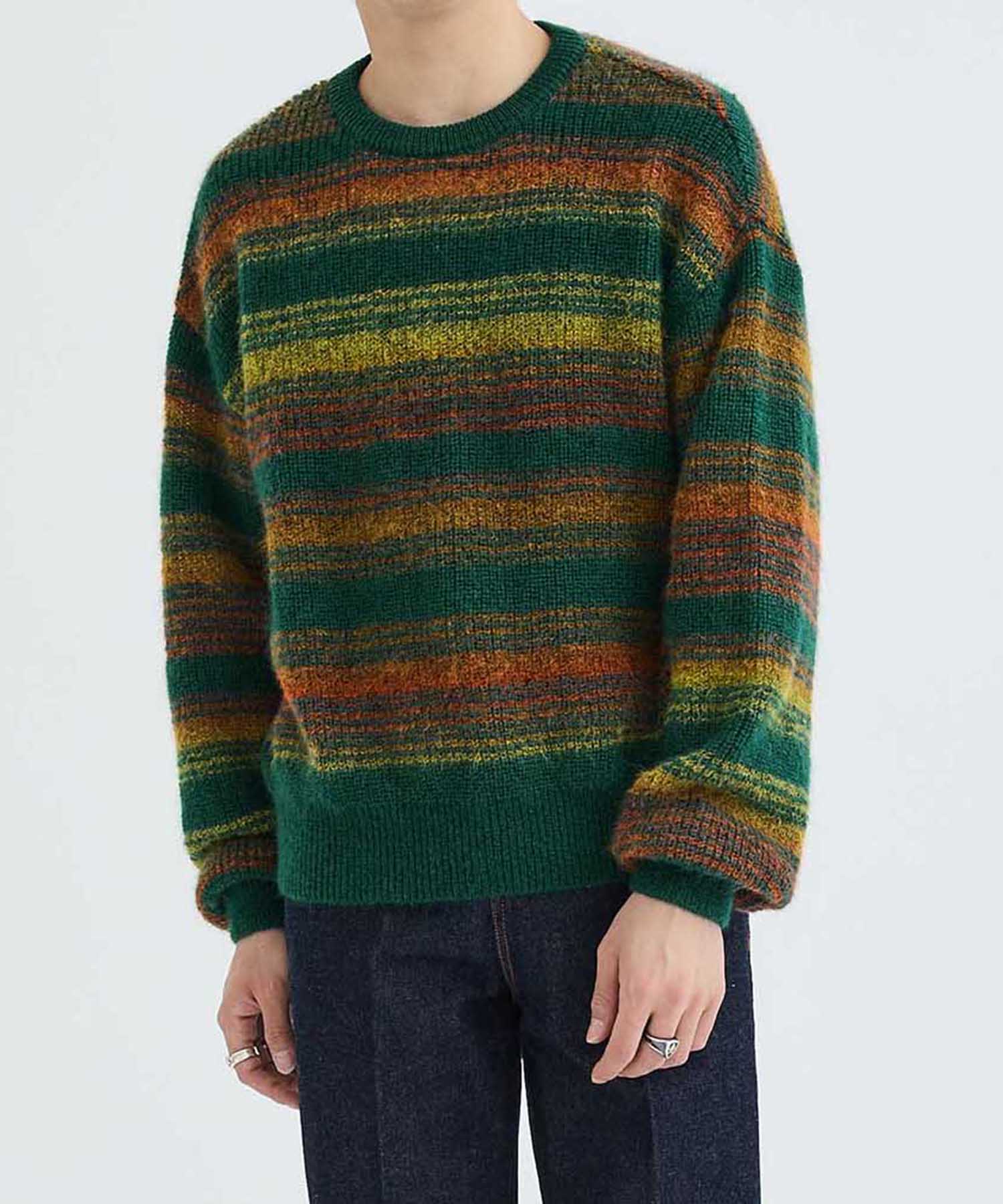 MOHAIR BORDER KNIT